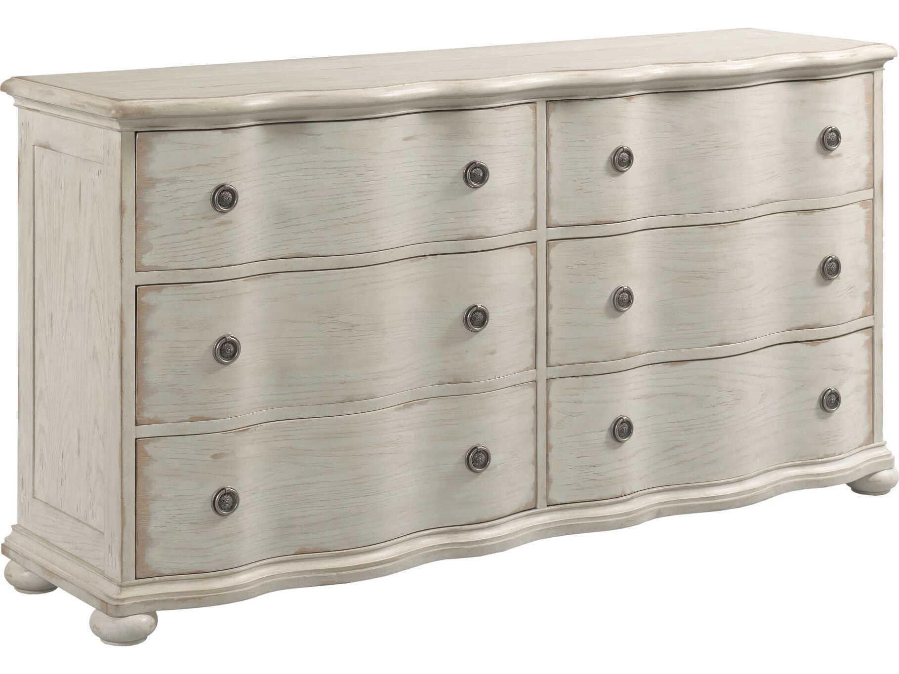 American Drew Cambric Helene 6-Drawers Beige Hardwood Double Dresser