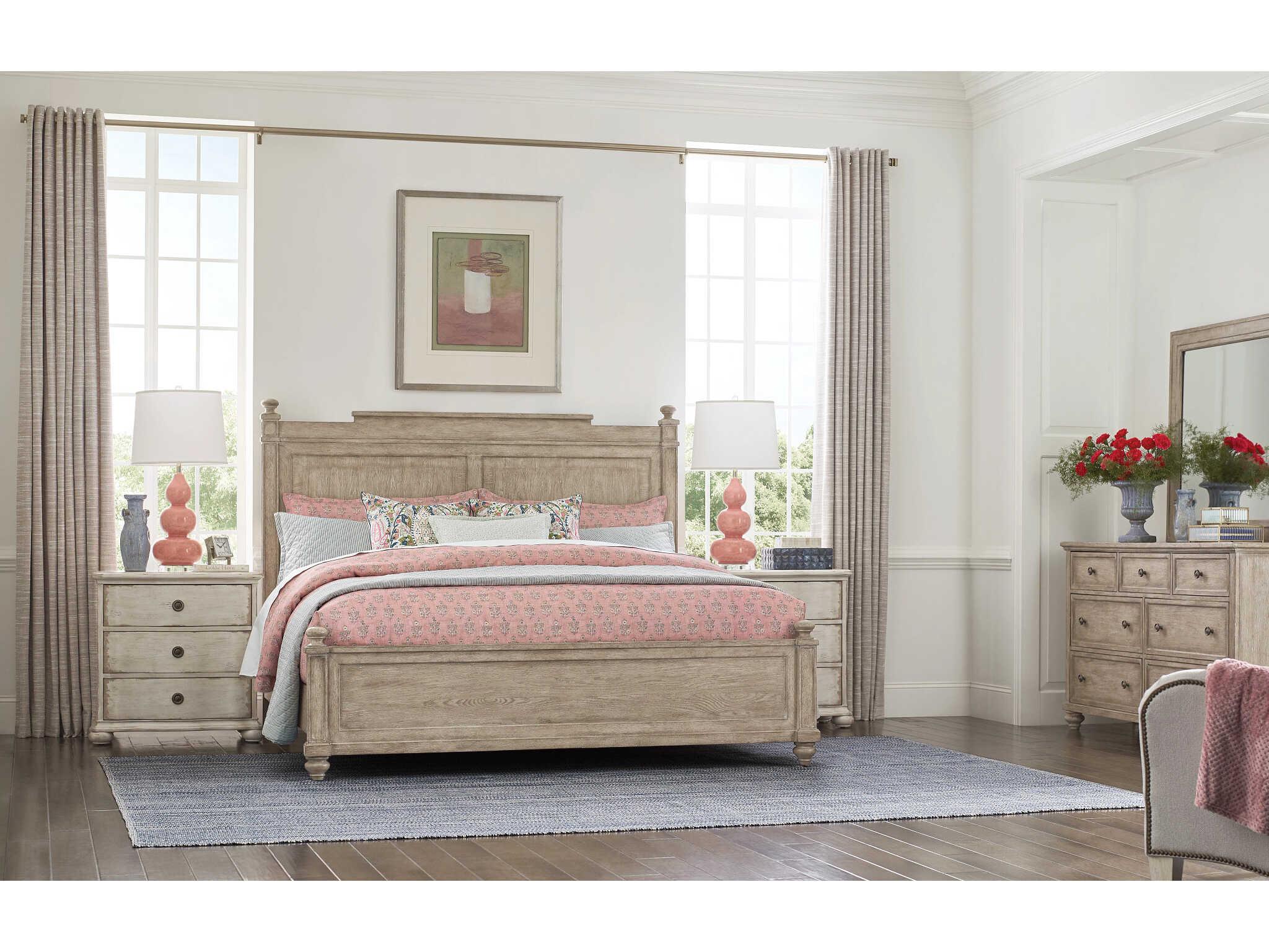 American Drew Cambric Miriam 7-Drawers Beige Hardwood Double Dresser