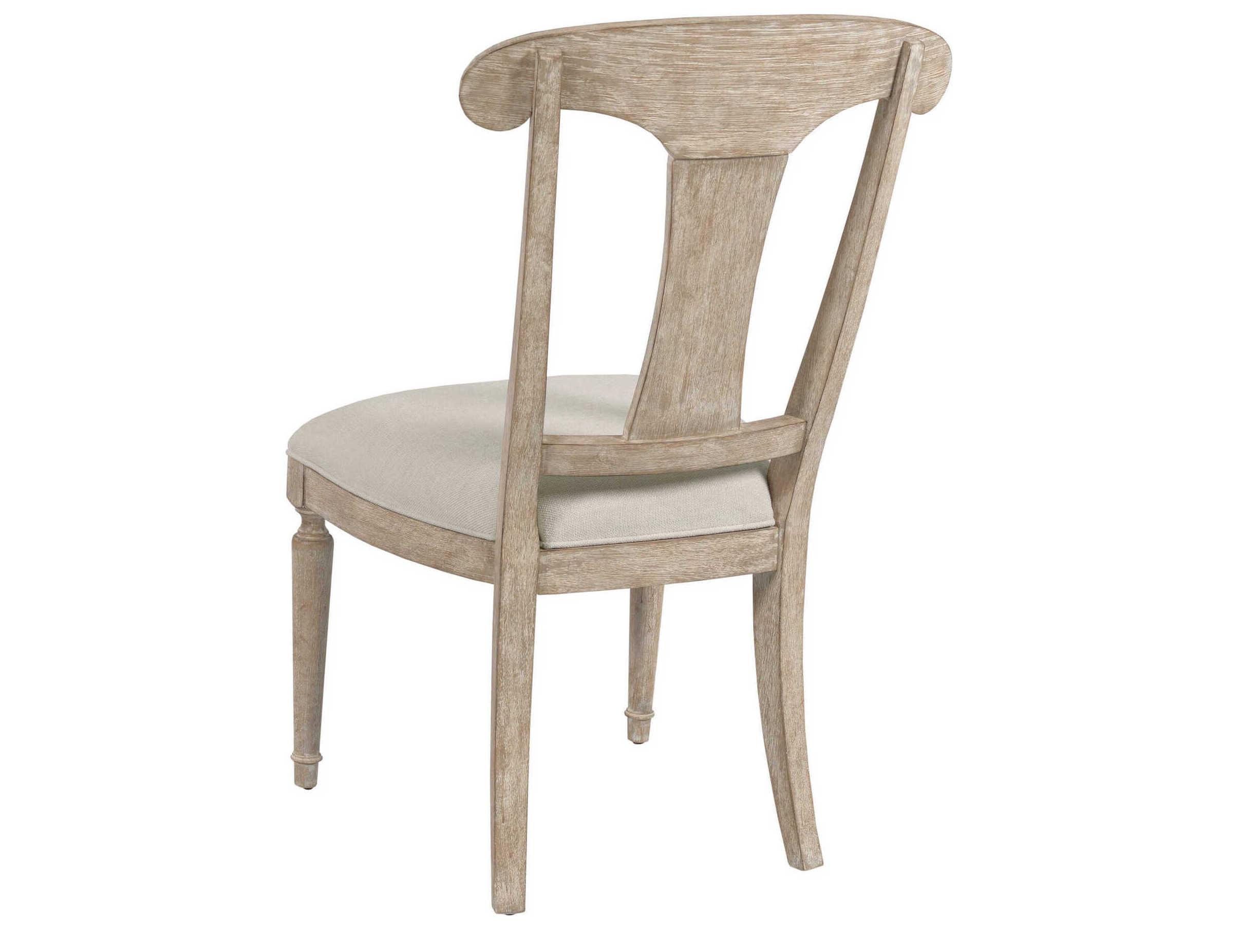American Drew Cambric Maeve Hardwood Beige Upholstered Armless Dining Chair