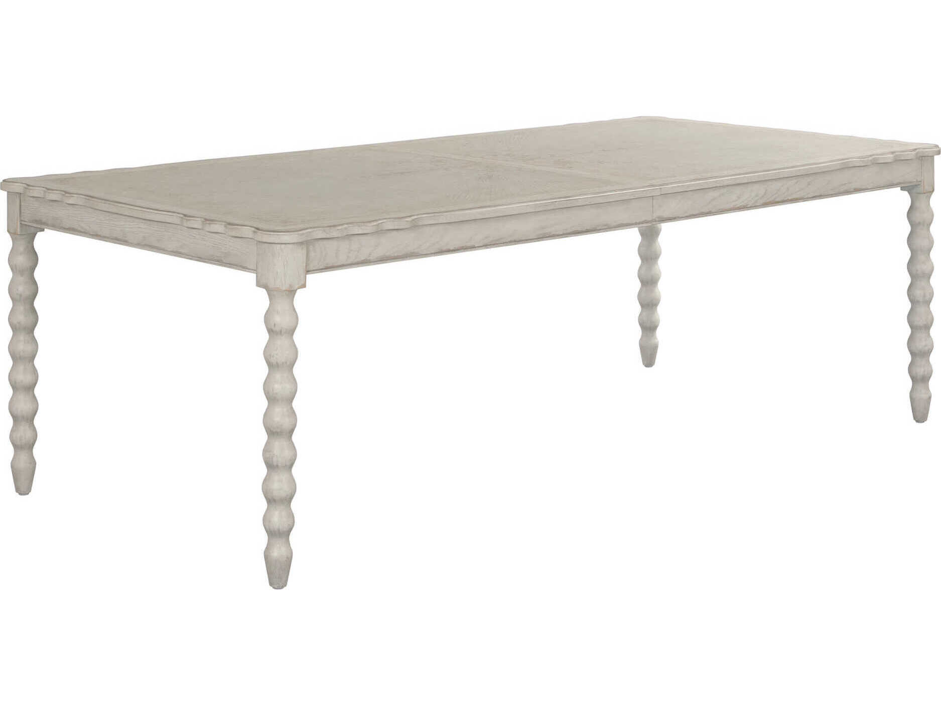 American Drew Cambric Bastiste Rectangular Wood Creme Dining Table