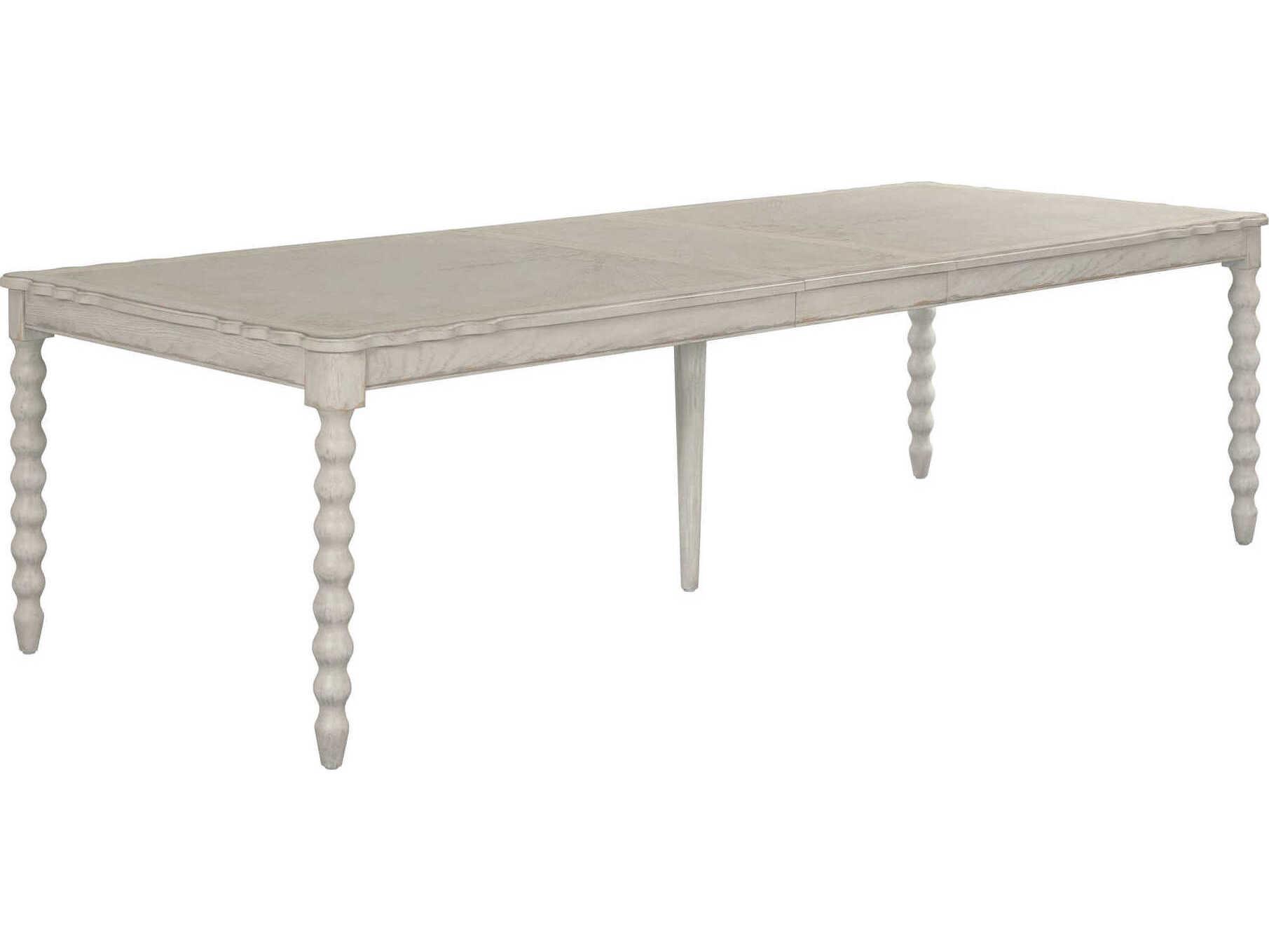 American Drew Cambric Bastiste Rectangular Wood Creme Dining Table
