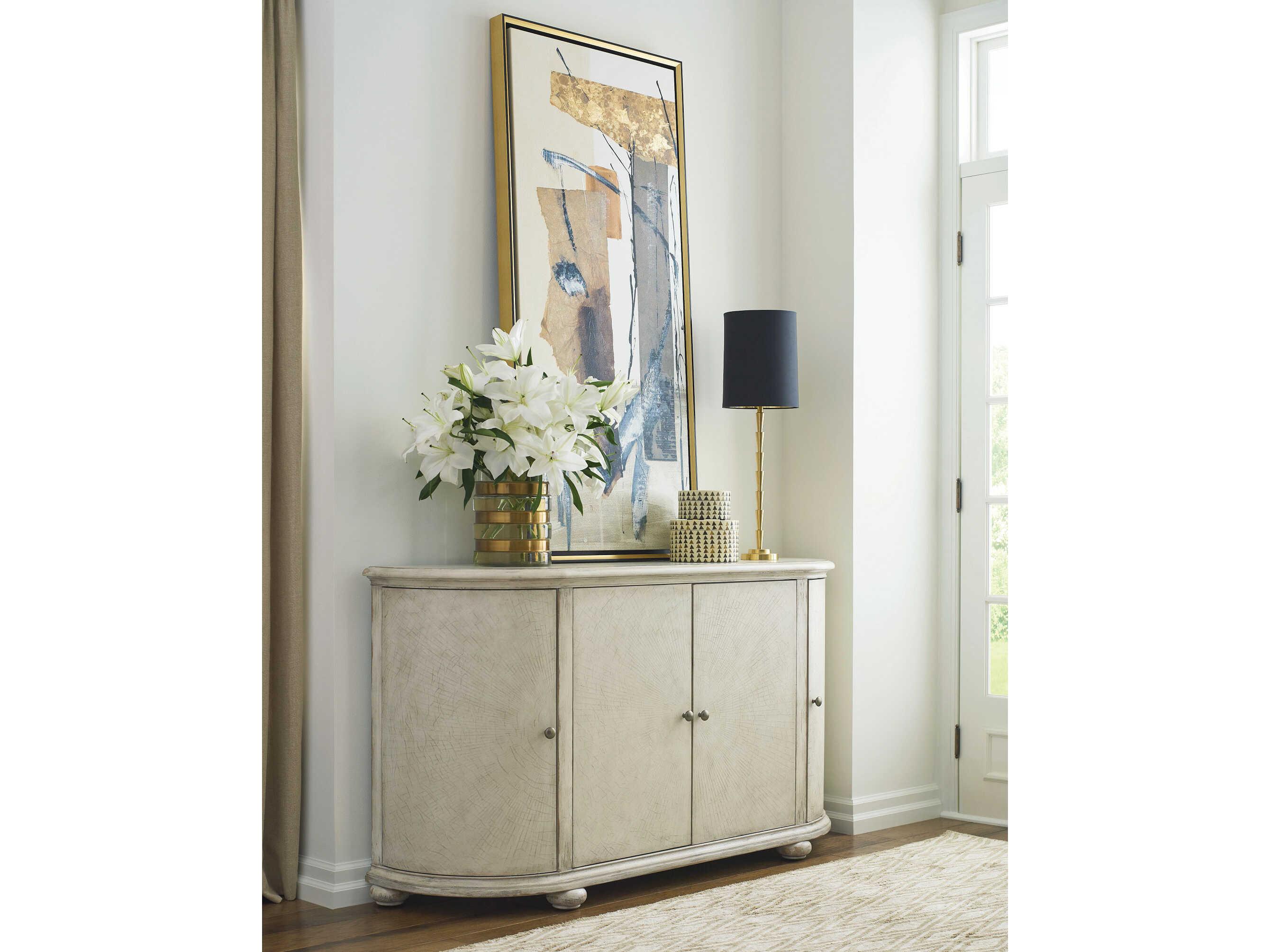 American Drew Cambric Picard 66" Oak Wood Creme Sideboard