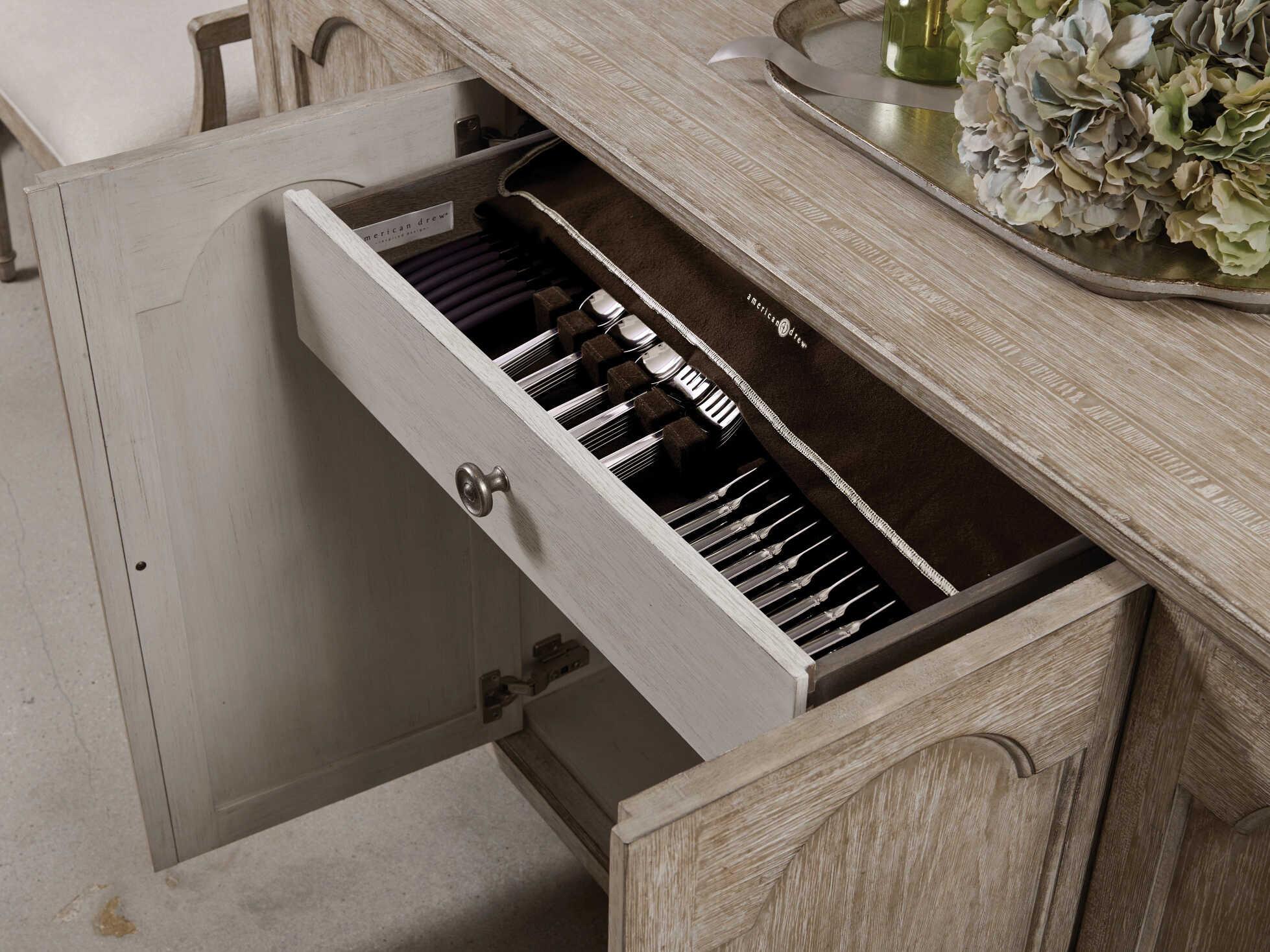 American Drew Cambric Natala 66" Oak Wood Breve Sideboard