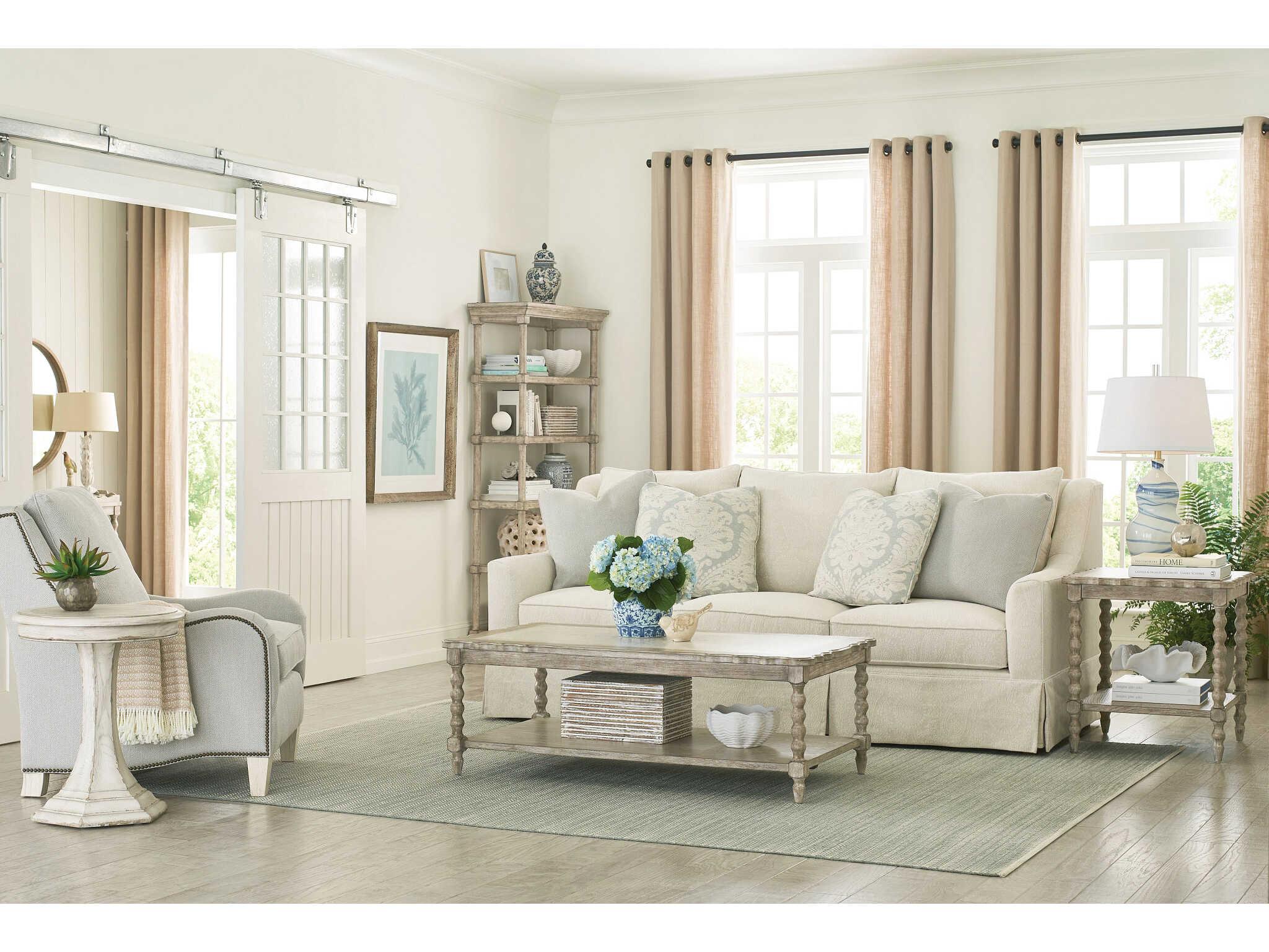 American Drew Cambric Batiste Rectangular Wood Breve Coffee Table