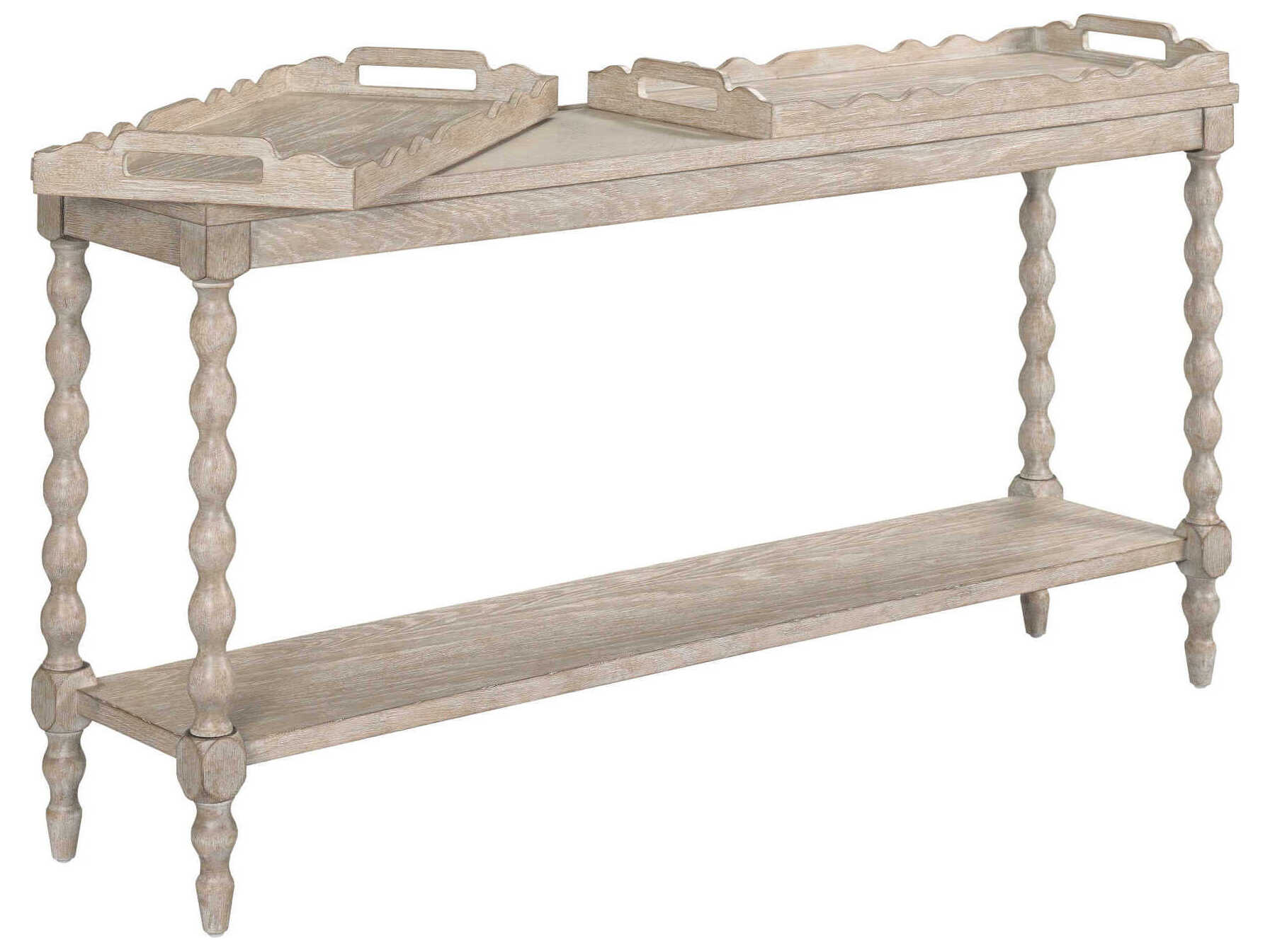 American Drew Cambric Batiste Rectangular Wood Breve Console Table