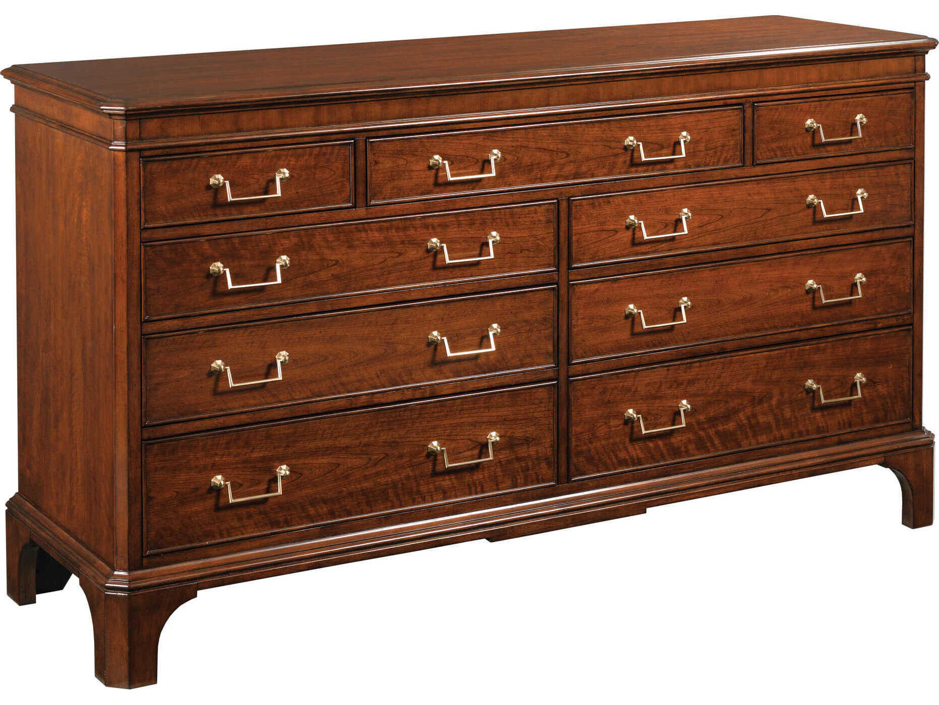 American Drew Addison Andover Brown Solid Wood Double Dresser