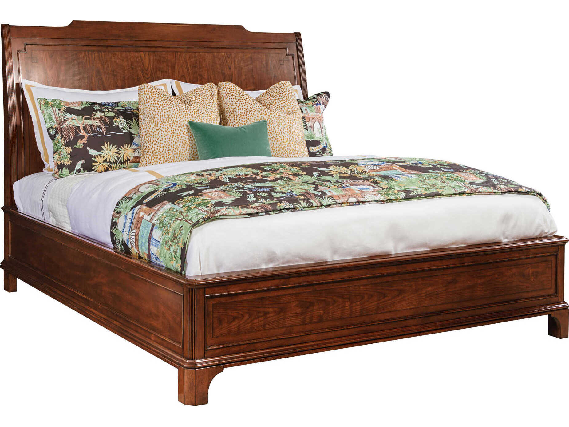 American Drew Addison Helmuth New Classic Brown Solid Wood King Sleigh Bed