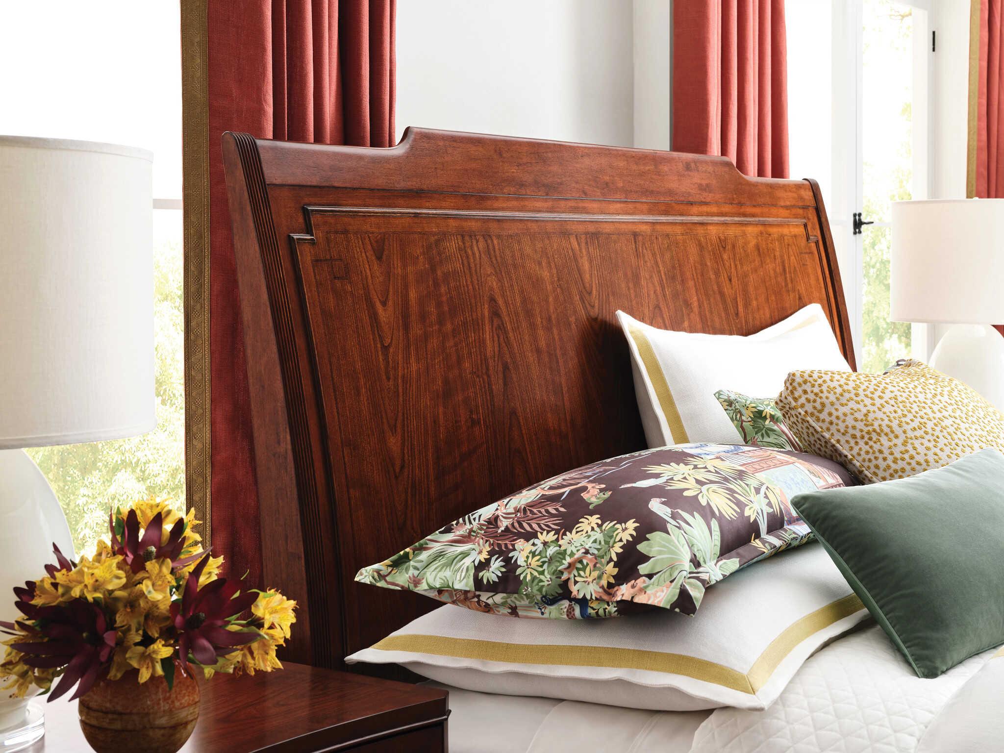 American Drew Addison Helmuth New Classic Brown Solid Wood King Sleigh Bed