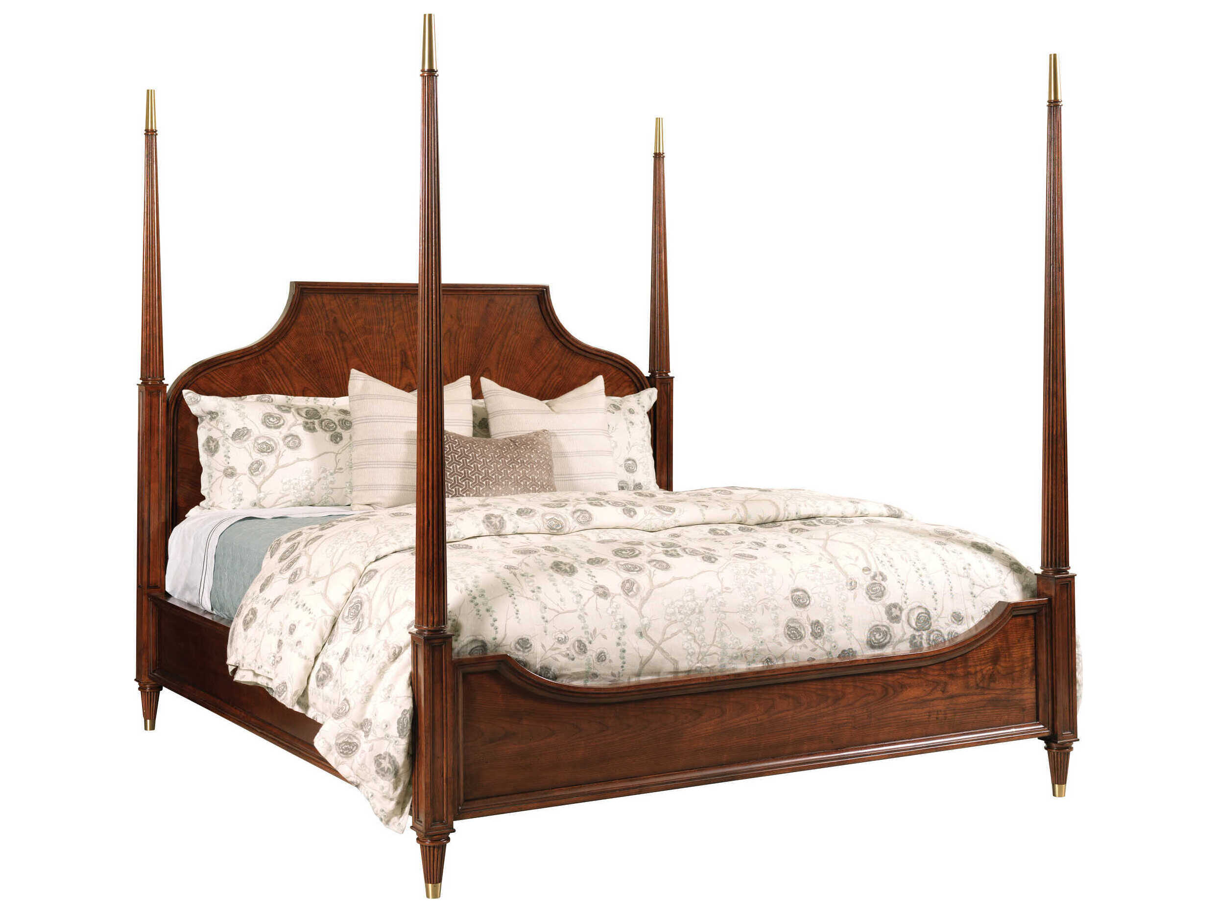 American Drew Addison Duncan New Classic Brown Solid Wood Queen Poster Bed