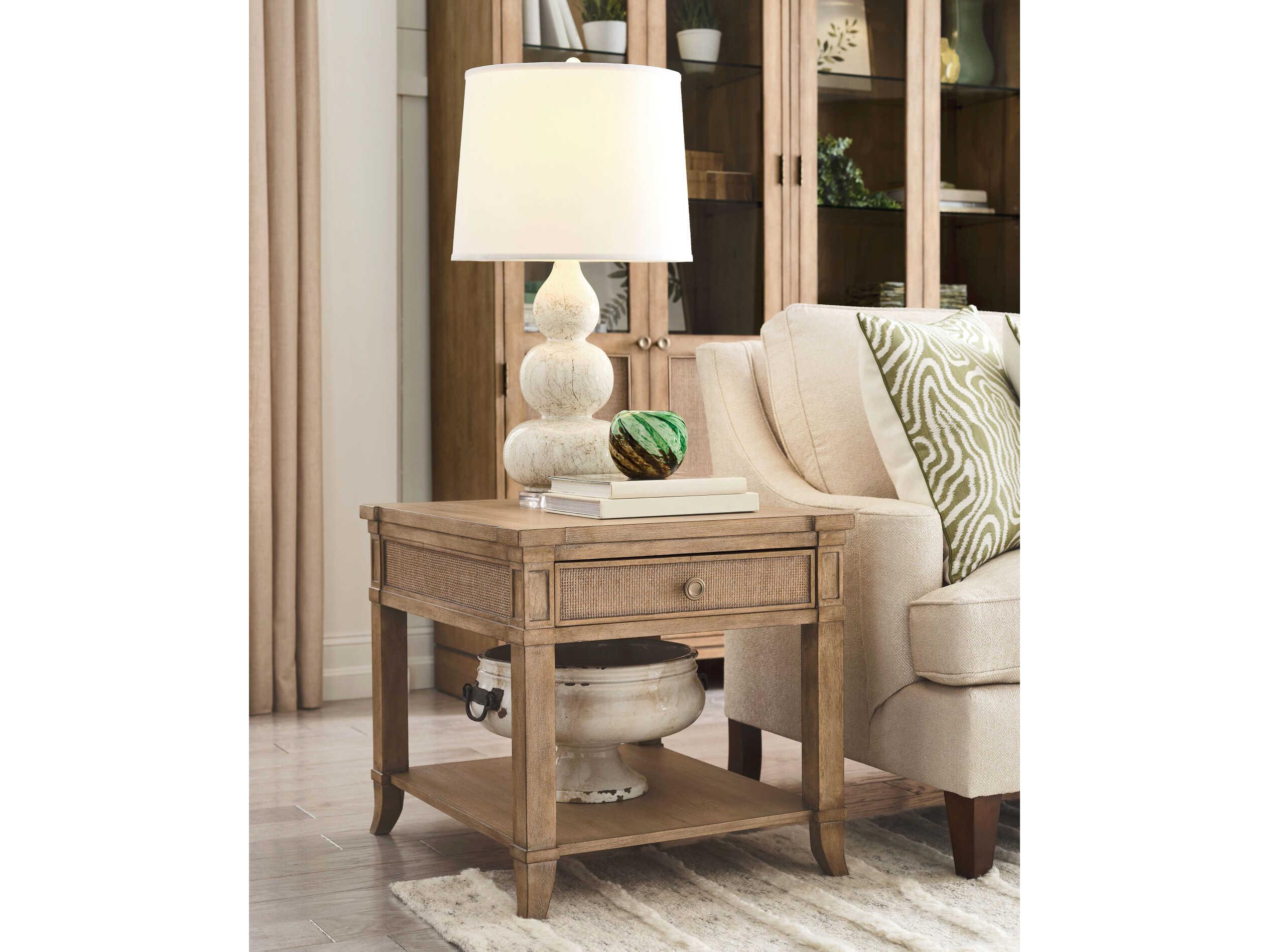 American Drew Chastain Woodfield Rectangular Wood End Table