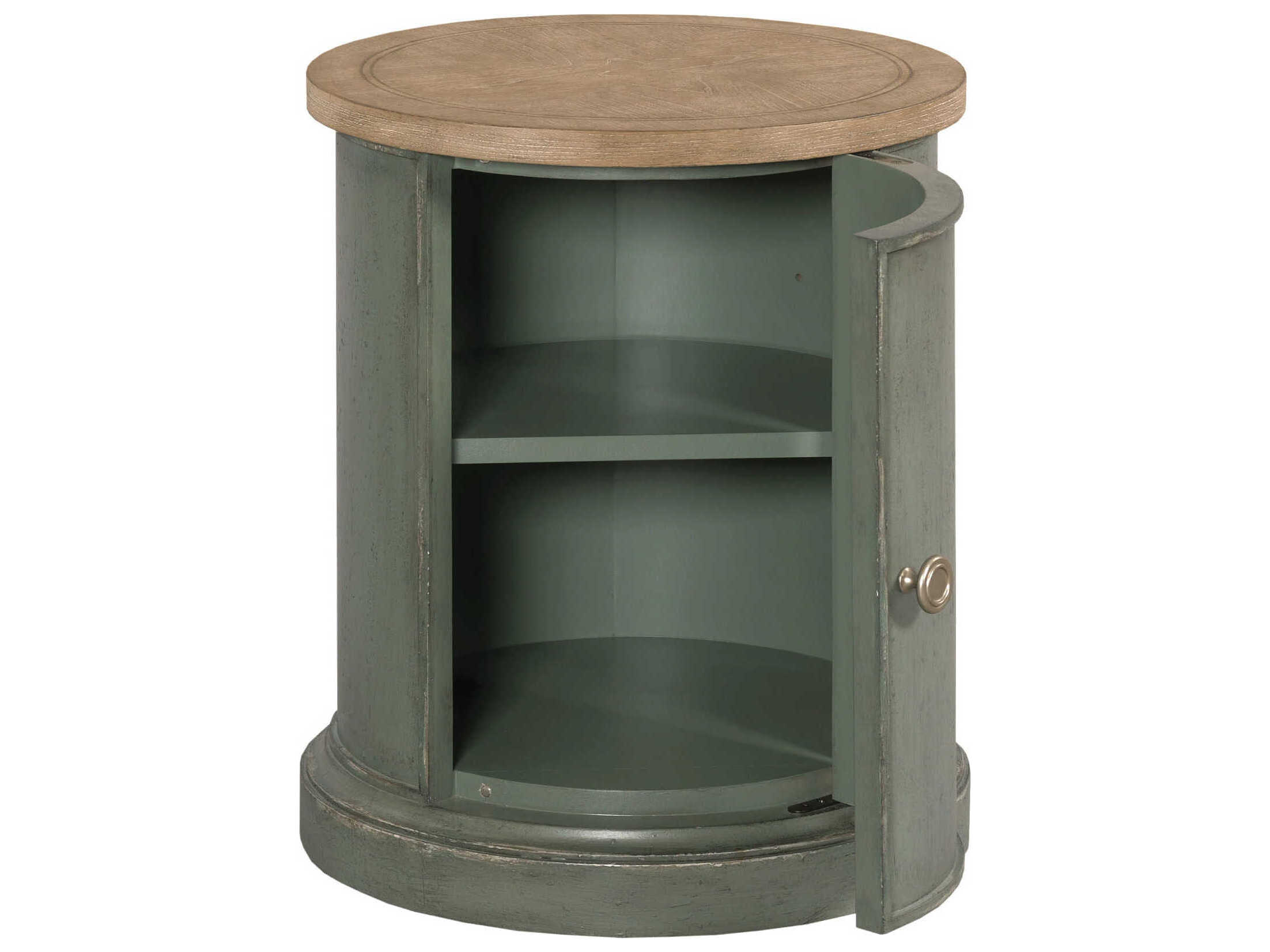 American Drew Chastain Woodfield Round Wood End Table