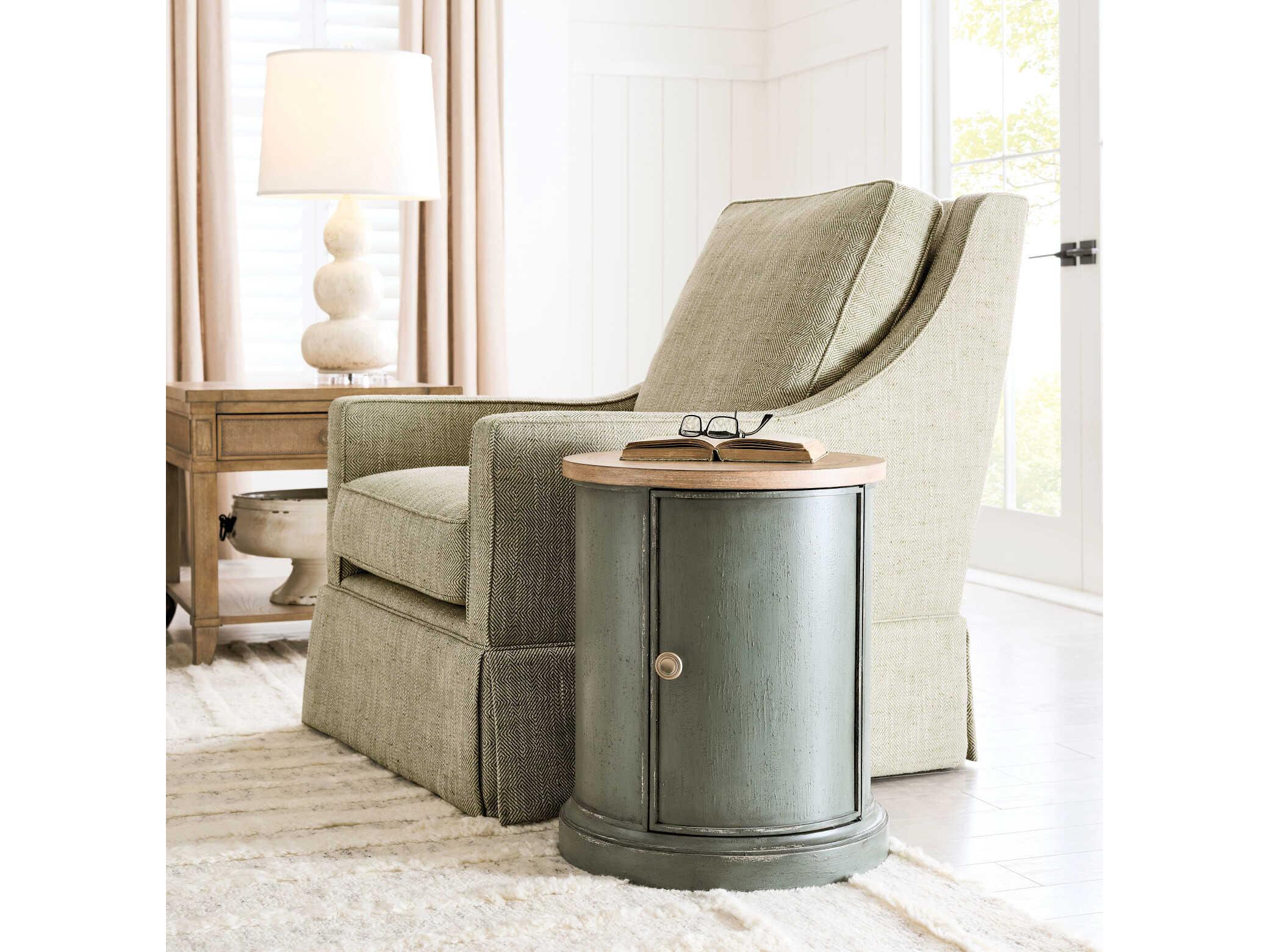 American Drew Chastain Woodfield Round Wood End Table