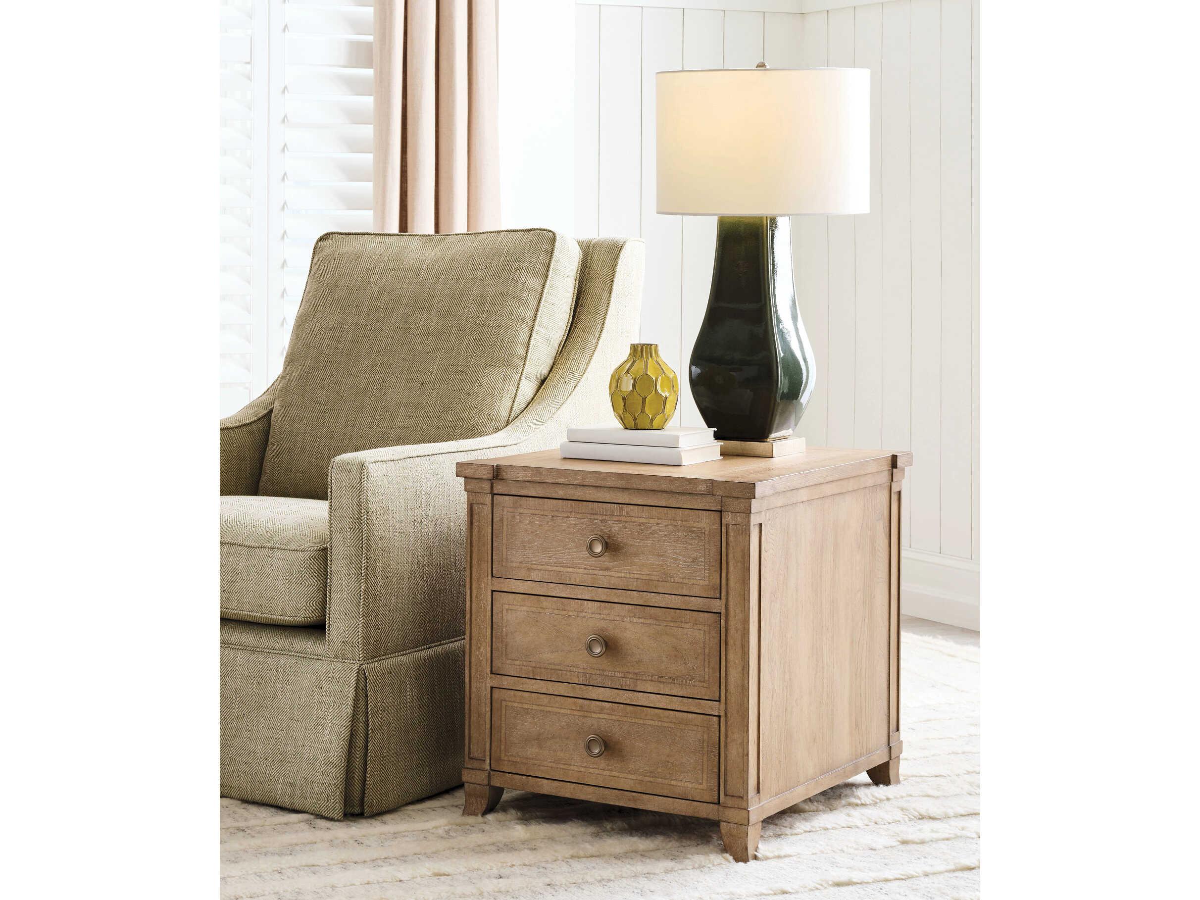 American Drew Chastain Woodfield Rectangular Wood End Table