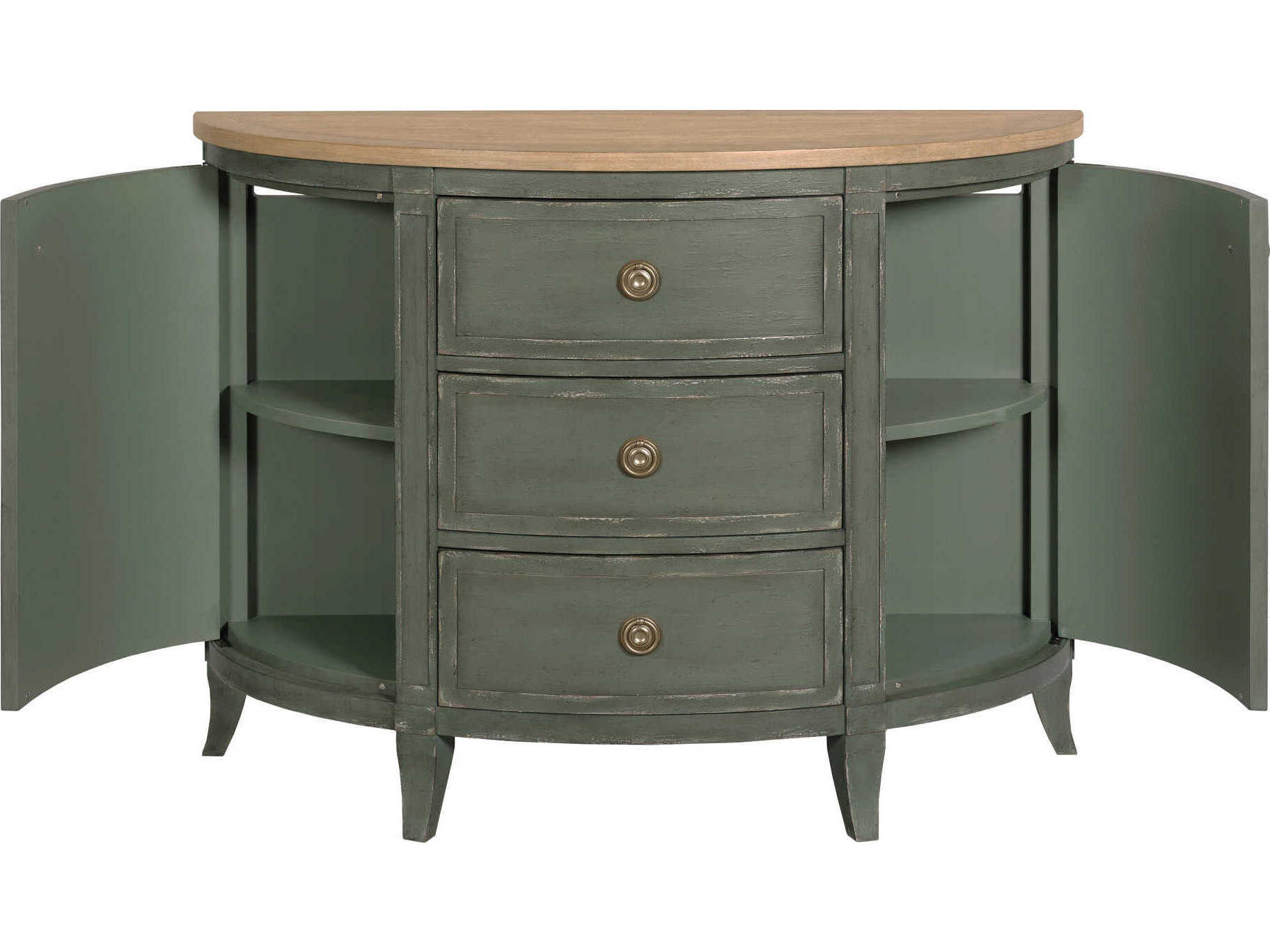 American Drew Chastain Woodfield Green Elm Wood Accent Chest
