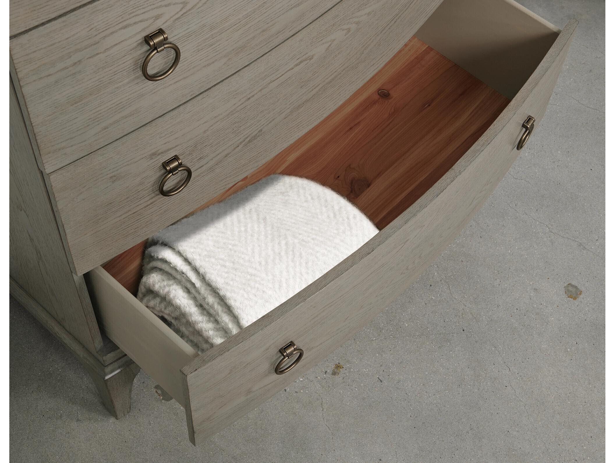 American Drew Milan Gray Oak Wood Accent Chest