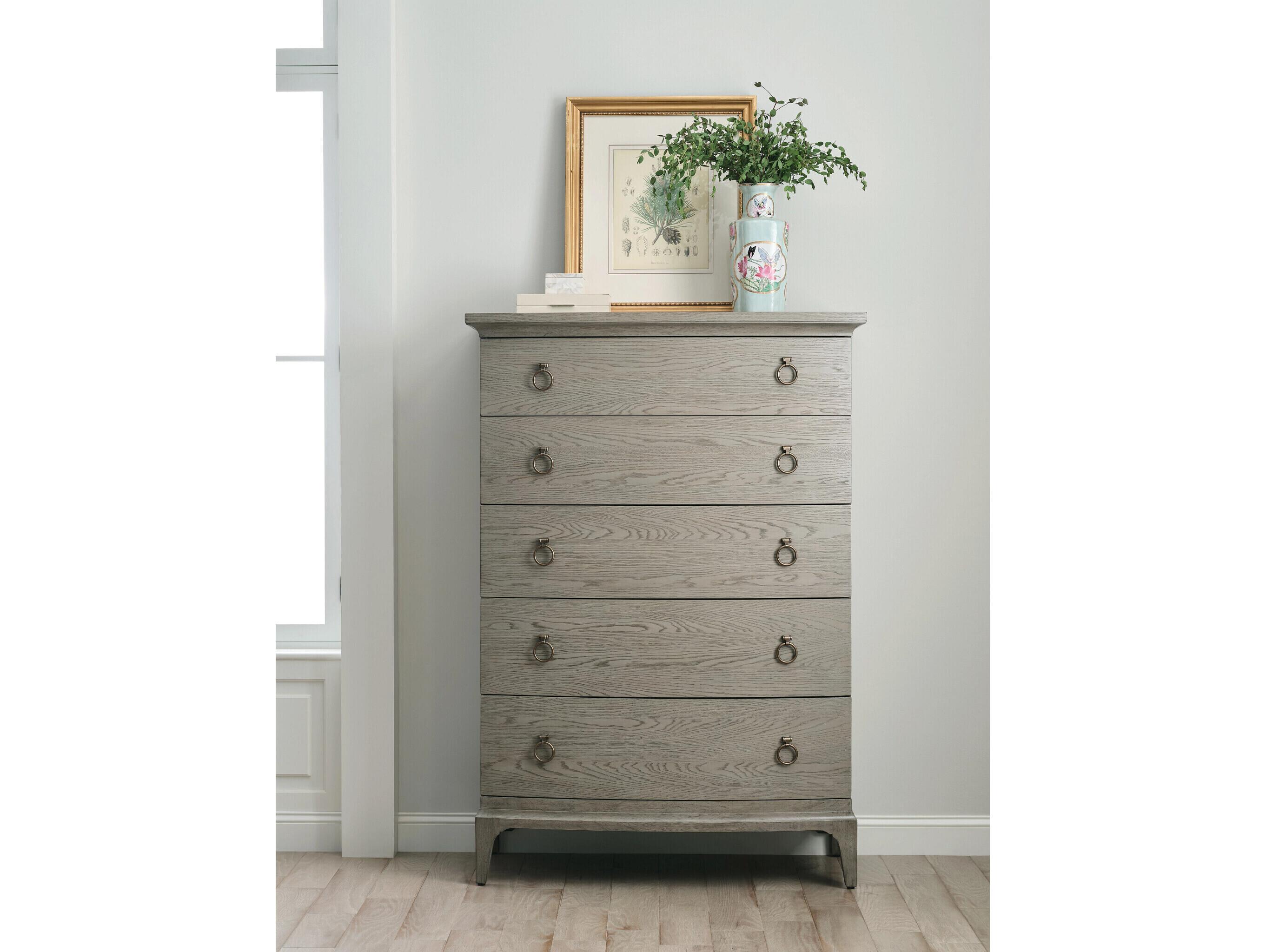 American Drew Milan Gray Oak Wood Accent Chest
