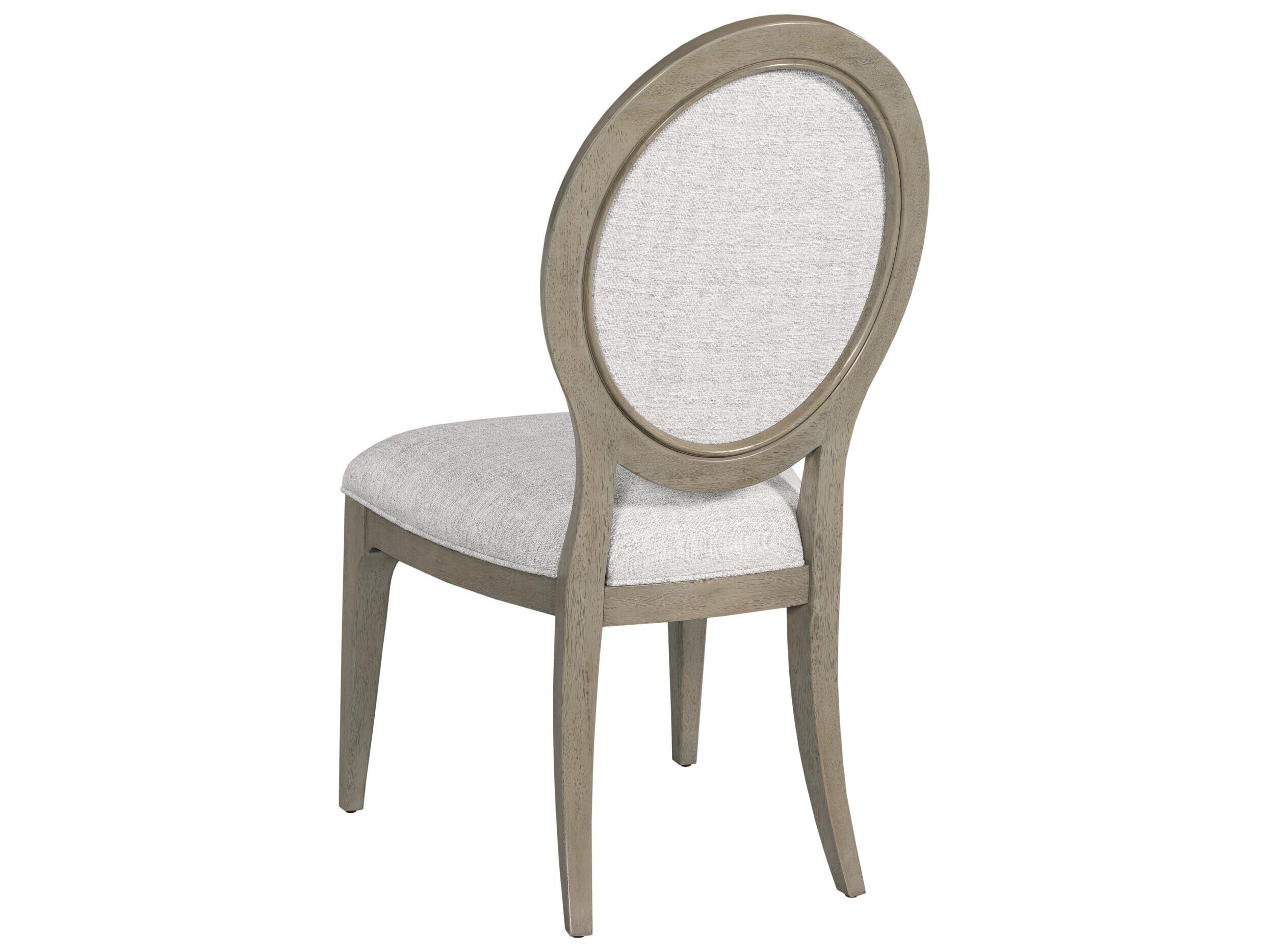 American Drew Milan Oak Wood Upholstered Armless Dining Chair