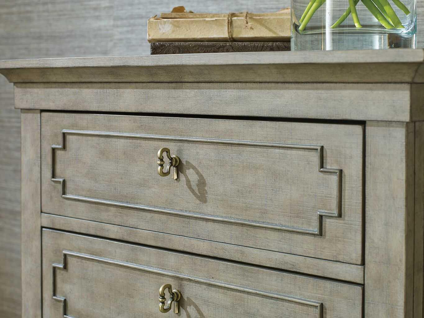 American Drew Savona Marie 7-Drawers Versaille Gray Elm Wood Accent Chest