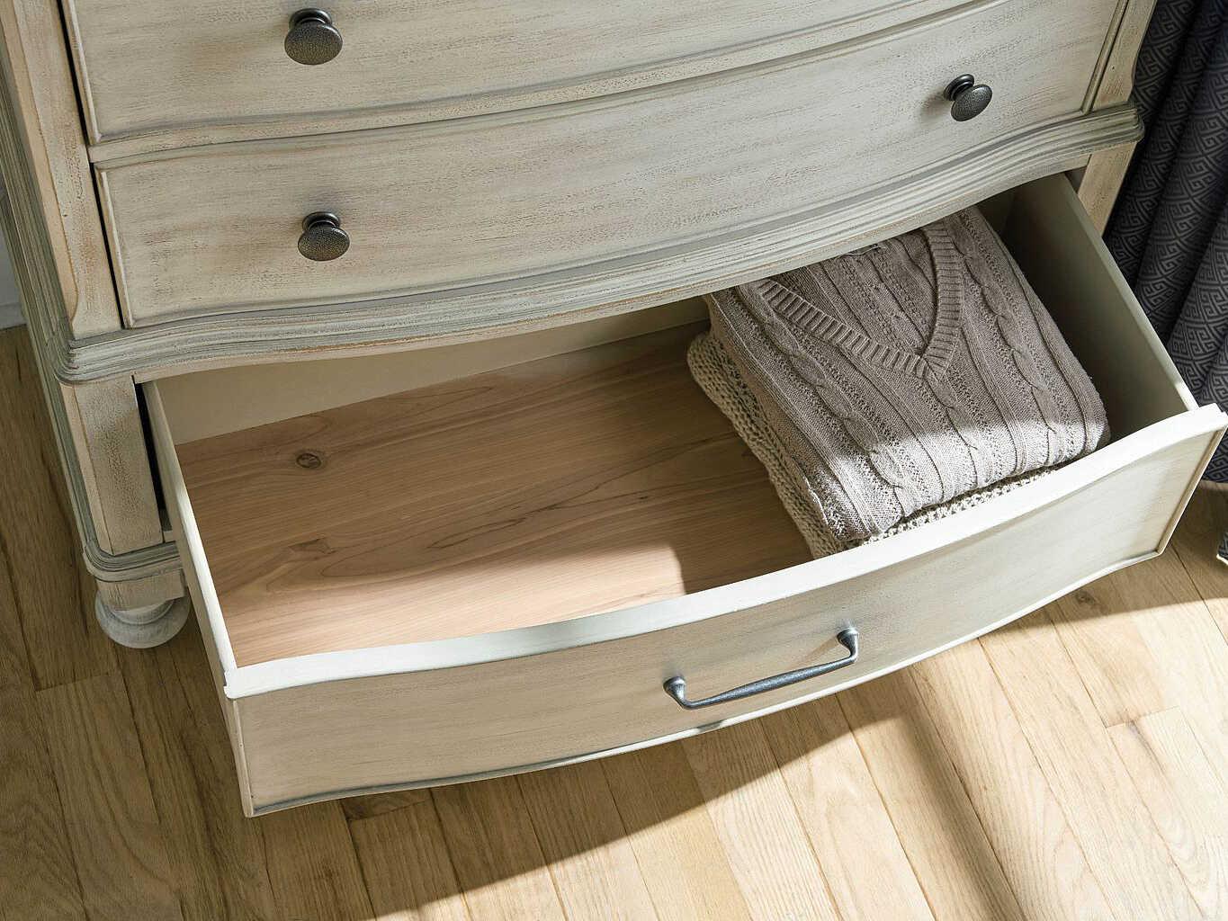 American Drew Litchfield Carrick 6-Drawers Driftwood Sun Washed Beige Hardwood Accent Chest