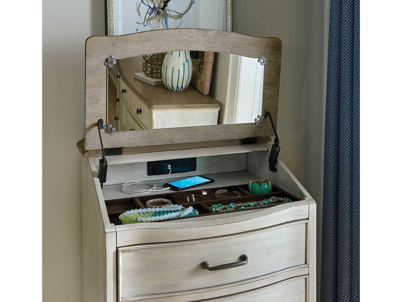 American Drew Litchfield Natick 6-Drawers Driftwood Sun Washed Beige Hardwood Accent Chest