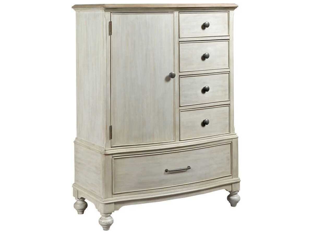 American Drew Litchfield Calvin 5-Drawers Driftwood Sun Washed White Hardwood Accent Chest