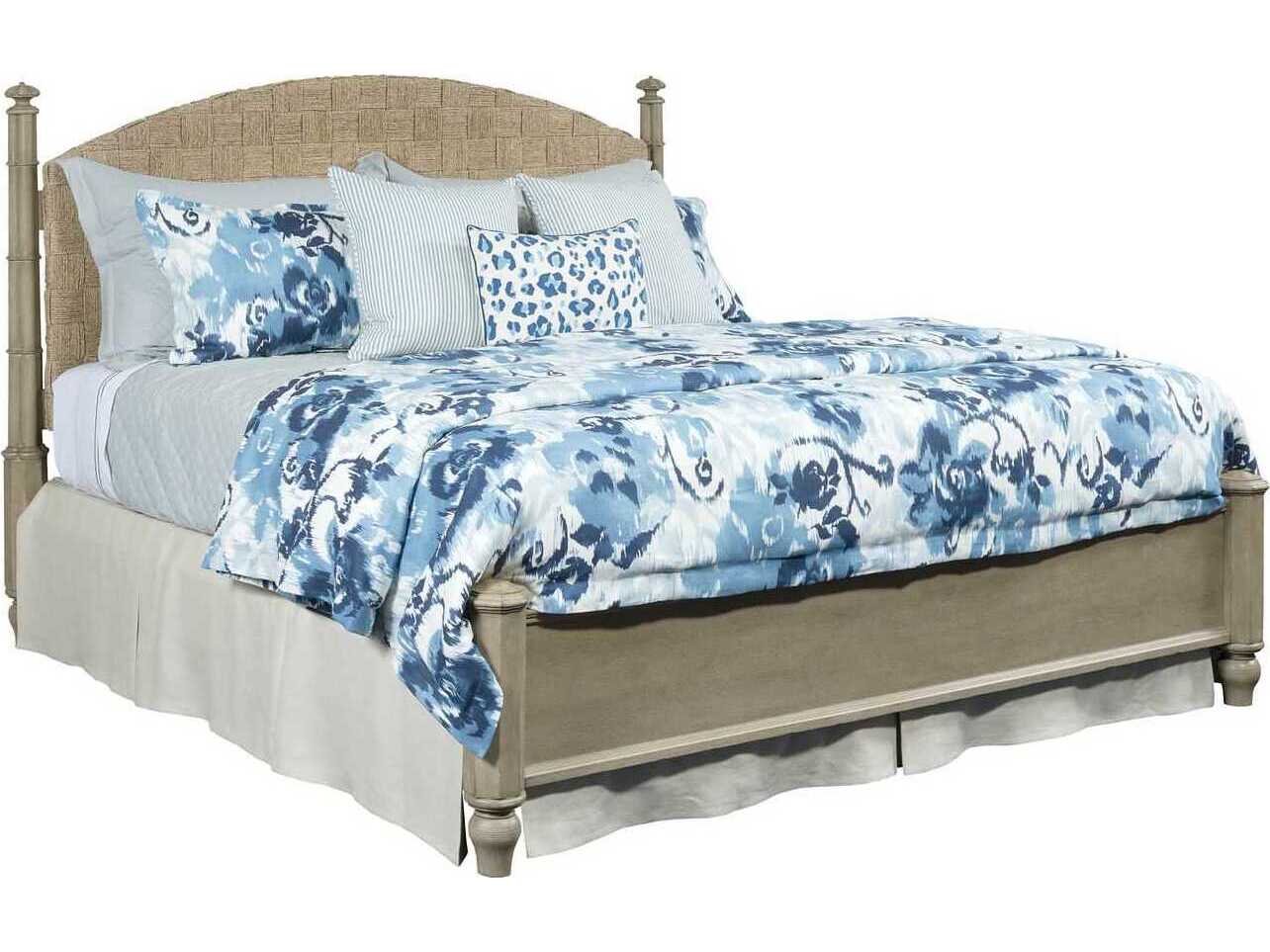 American Drew Litchfield Currituck Tinted Natural Brown Hardwood Wood California King Poster Bed