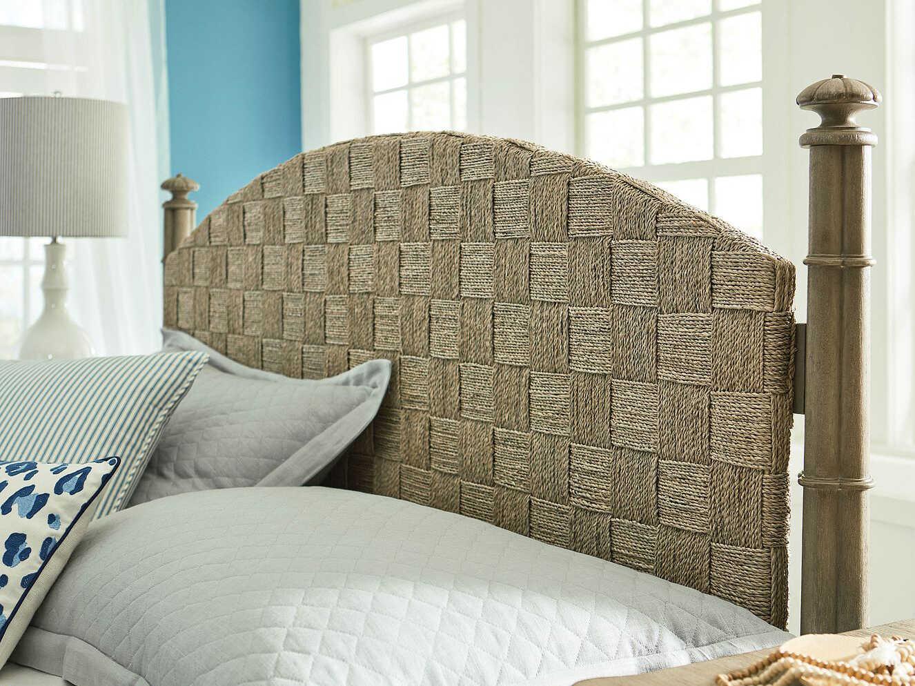 American Drew Litchfield Currituck Tinted Natural Brown Hardwood Wood California King Poster Bed