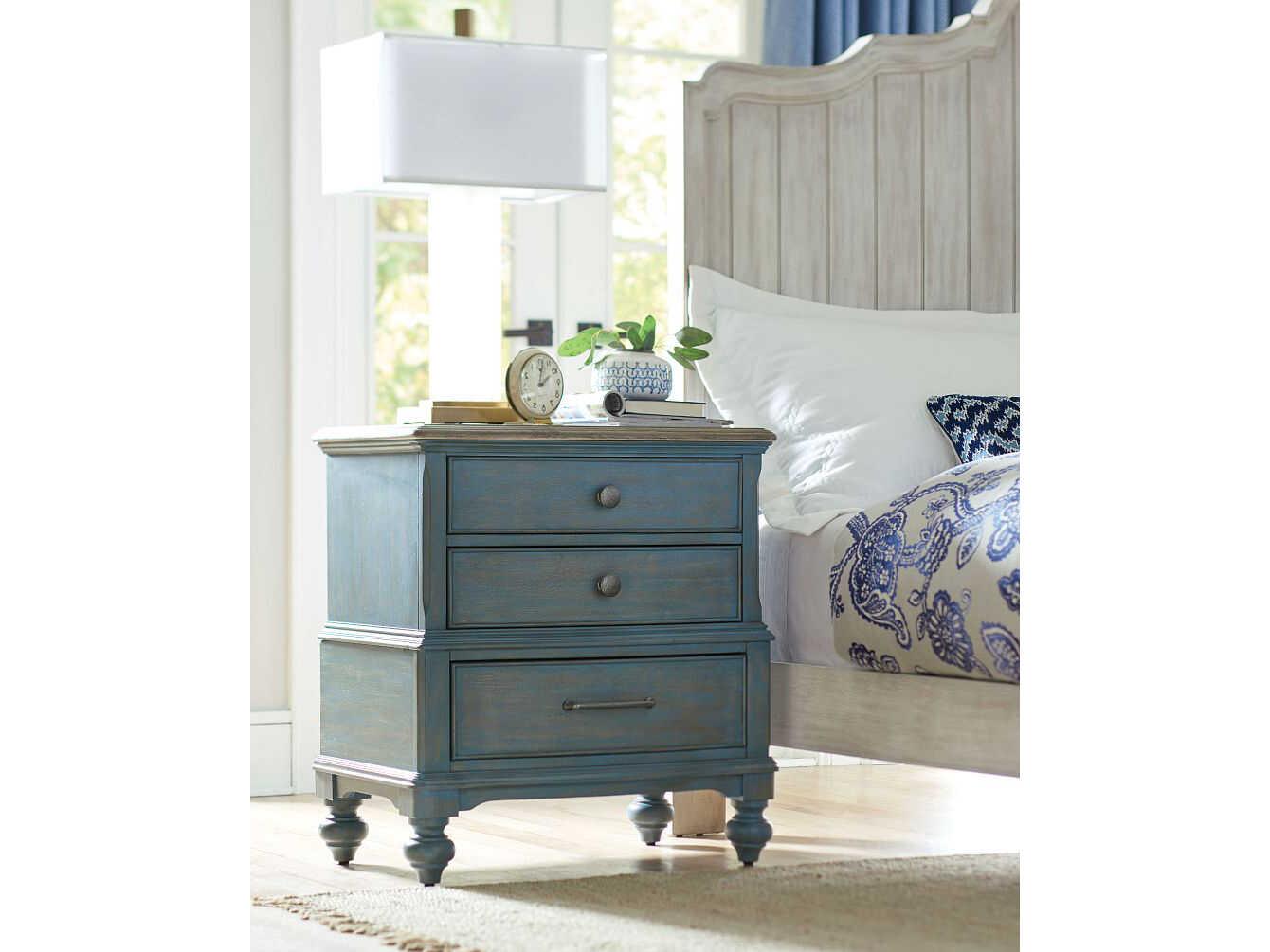 American Drew Litchfield Moray 3-Drawers Hardwood Nightstand