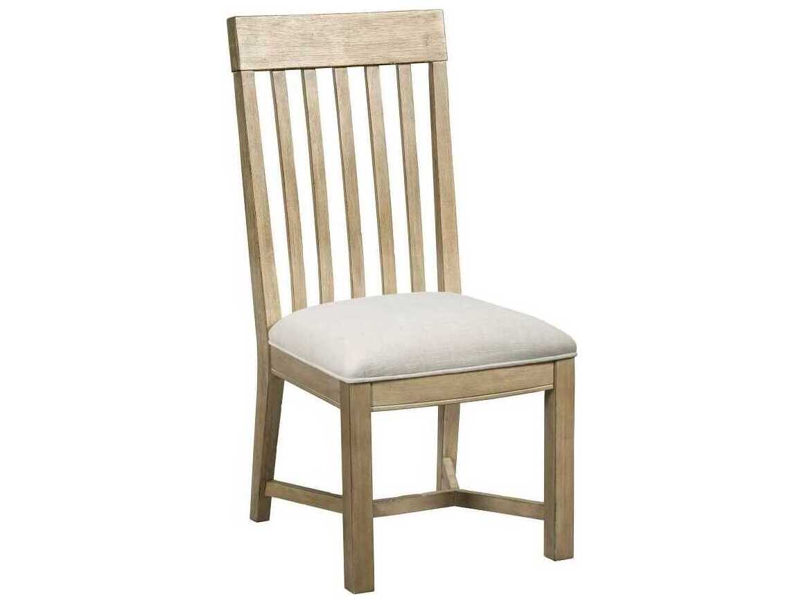American Drew Litchfield James Hardwood Brown Upholstered Armless Dining Chair