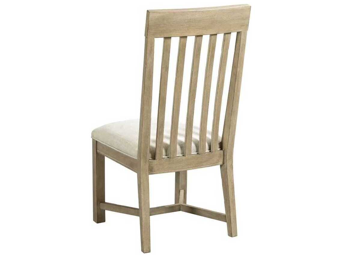 American Drew Litchfield James Hardwood Brown Upholstered Armless Dining Chair