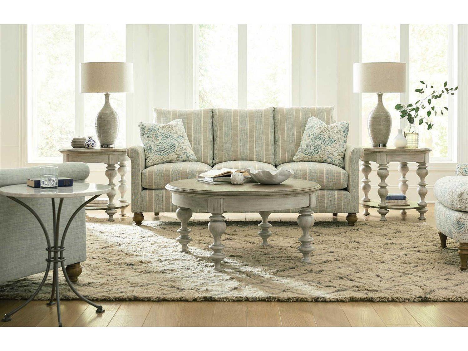 American Drew Litchfield Blakeney Round Driftwood Coffee Table