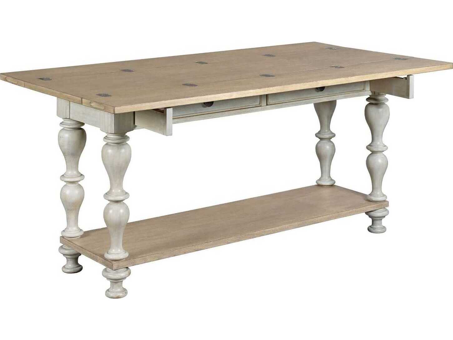 American Drew Litchfield Lakeside Rectangular Wood Sun Washed Console Table