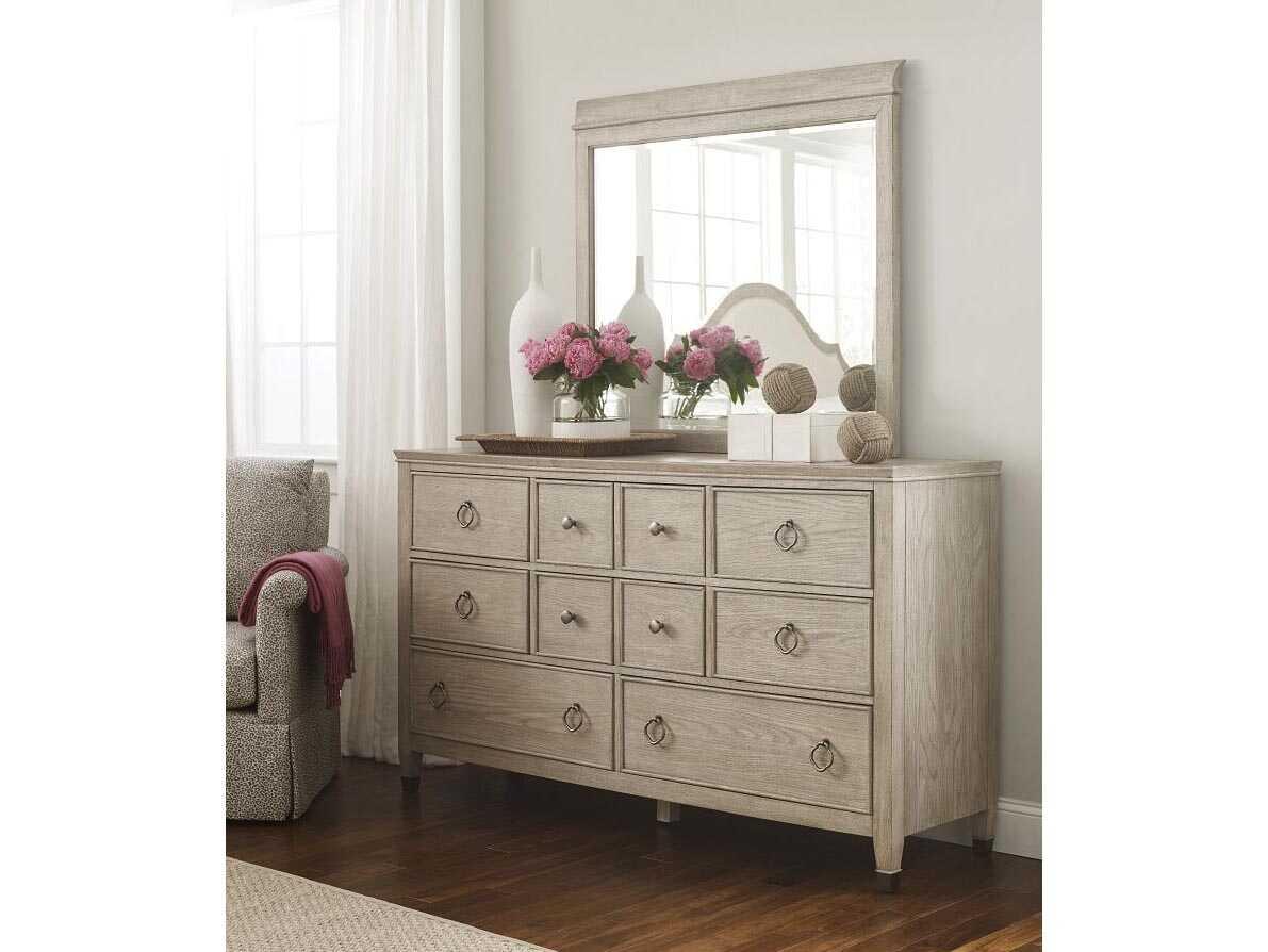 American Drew Vista Fremont Brown Hardwood Double Dresser