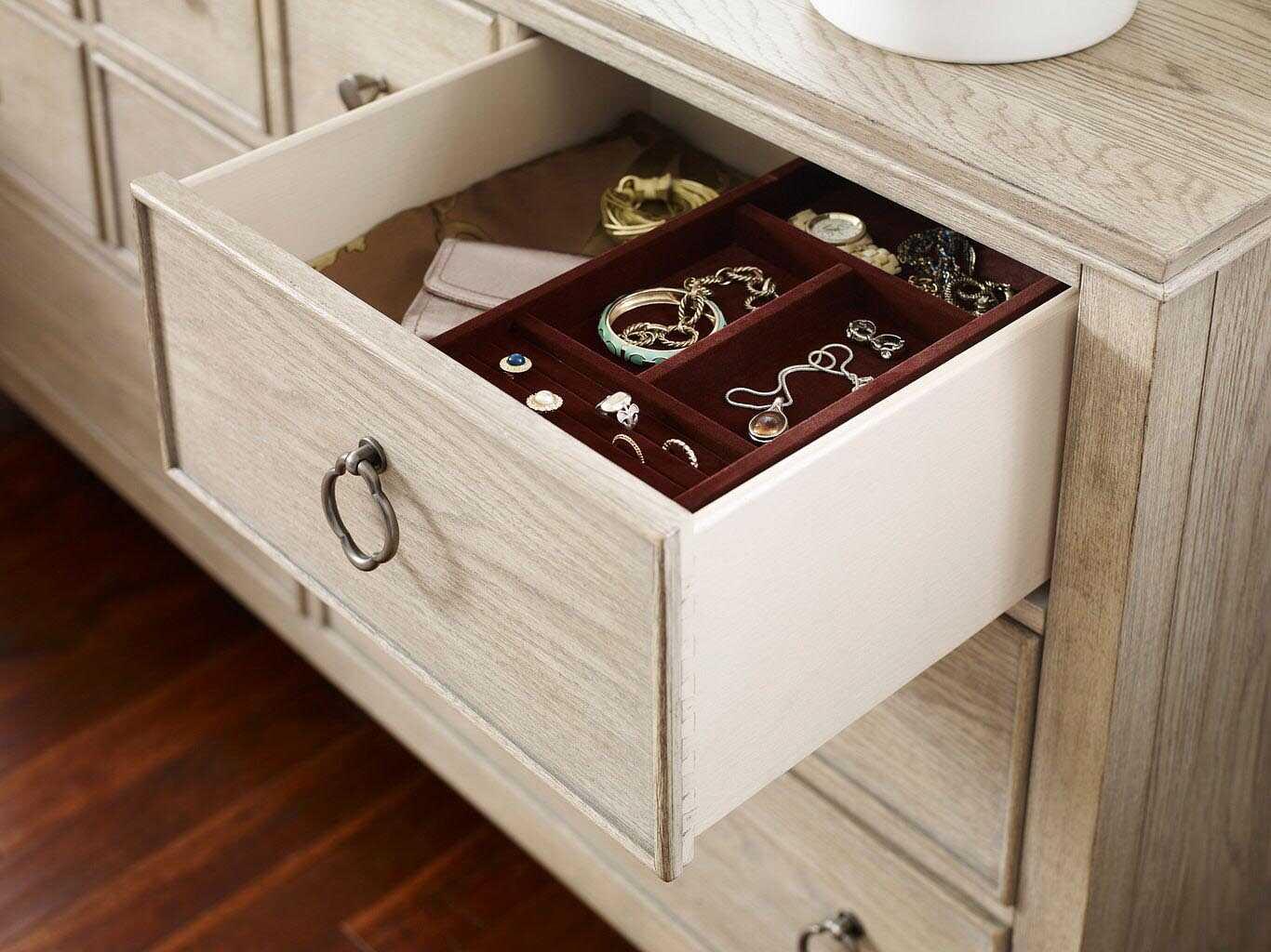 American Drew Vista Fremont Brown Hardwood Double Dresser