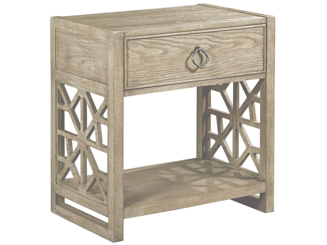 American Drew Vista Delray 1-Drawer Brown Hardwood Nightstand