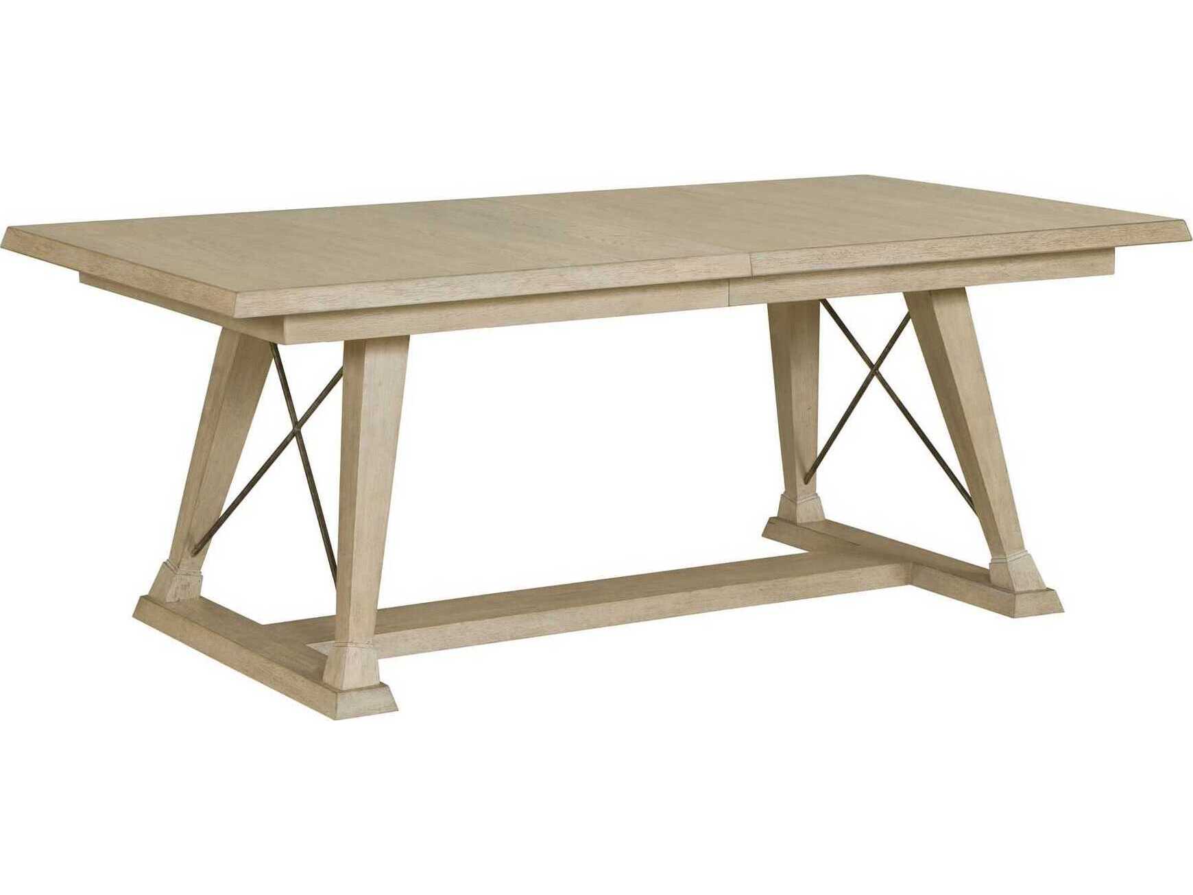American Drew Vista Clayton Rectangular Wood Oyster Dining Table