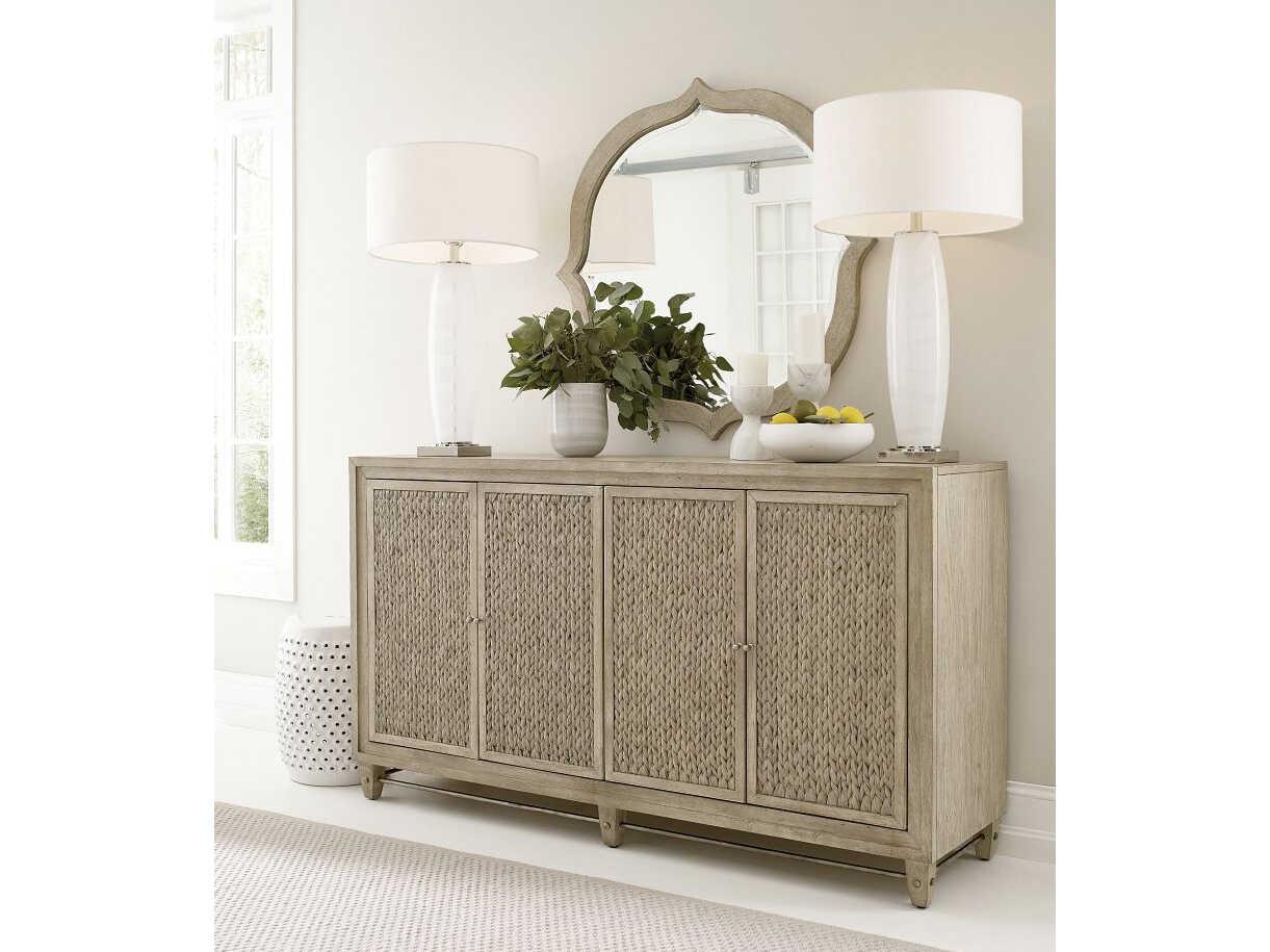 American Drew Vista Sterling 64" Hardwood Oyster Sideboard