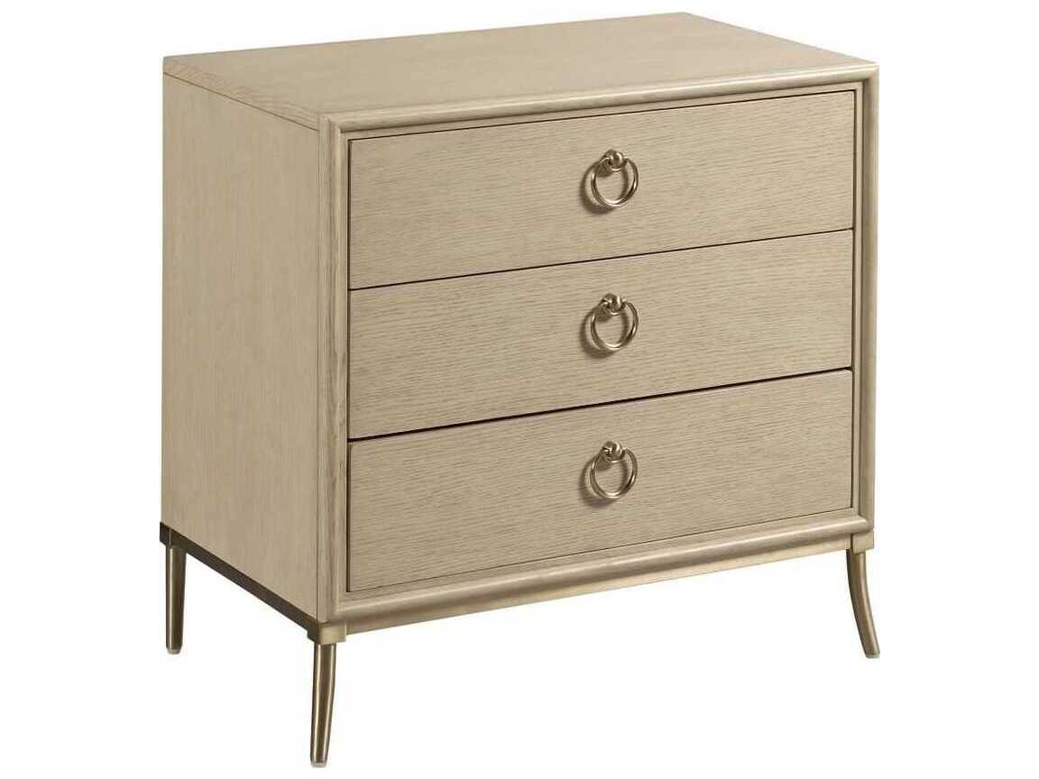 American Drew Lenox Seneca 3-Drawers Brown Hardwood Nightstand