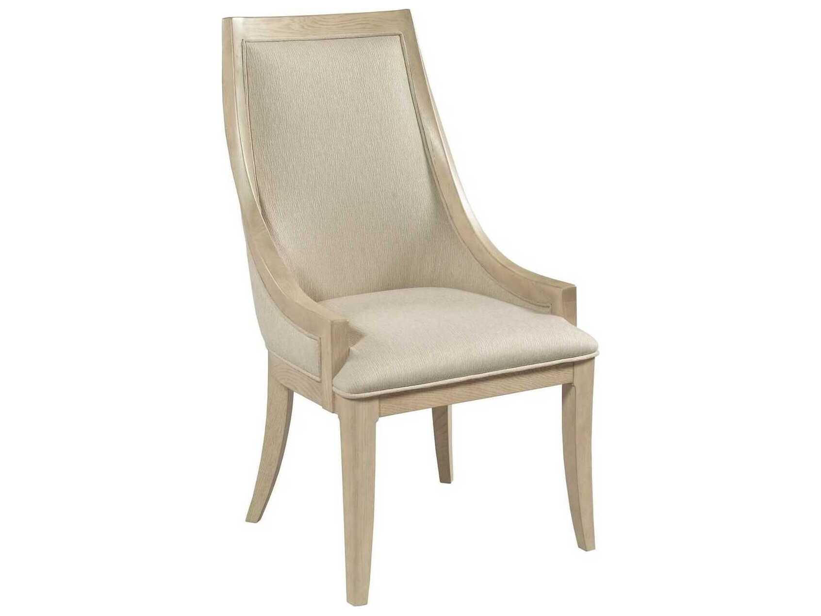 American Drew Lenox Chalon Hardwood Brown Upholstered Arm Dining Chair