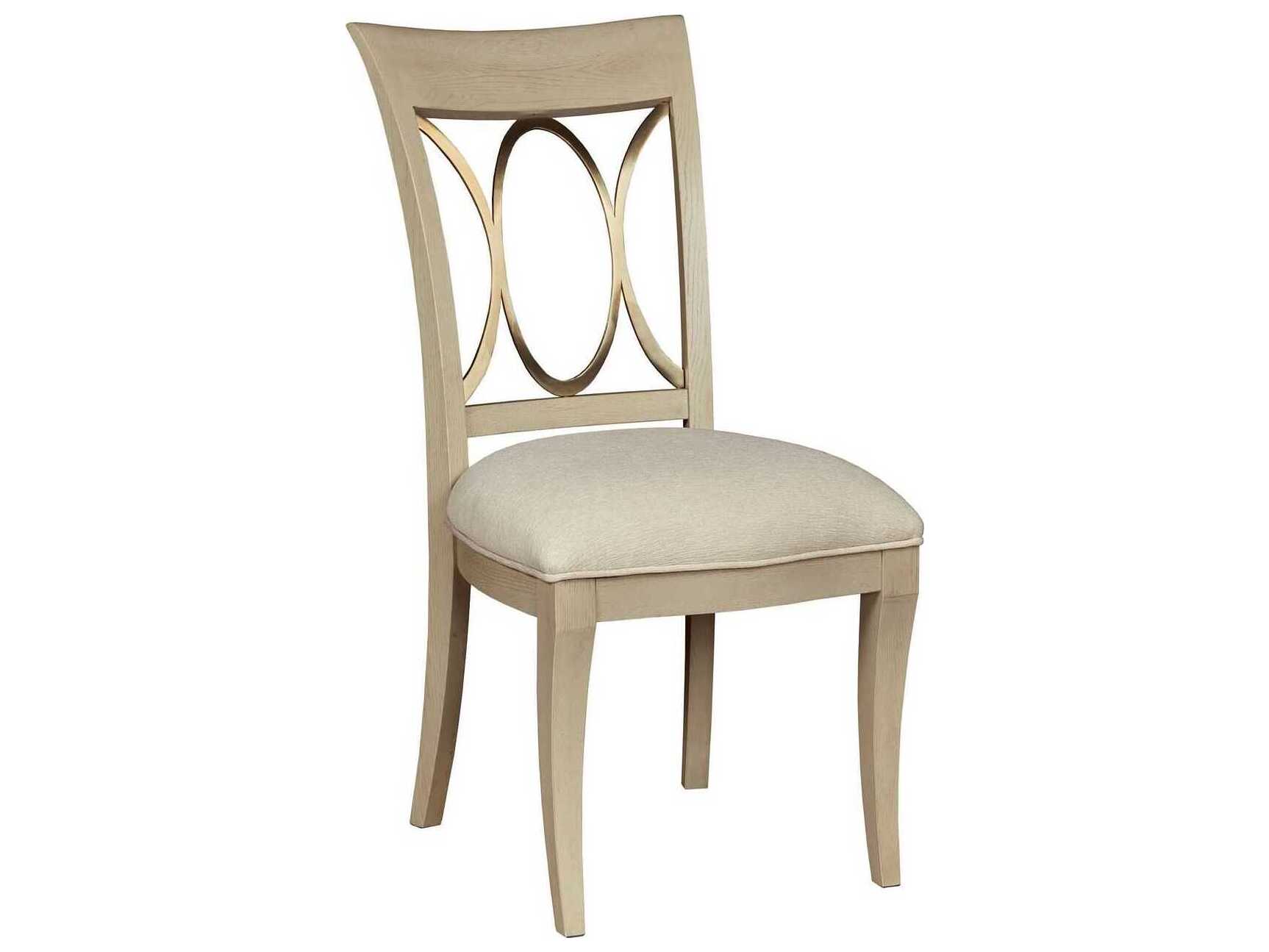 American Drew Lenox Hardwood Beige Upholstered Armless Dining Chair