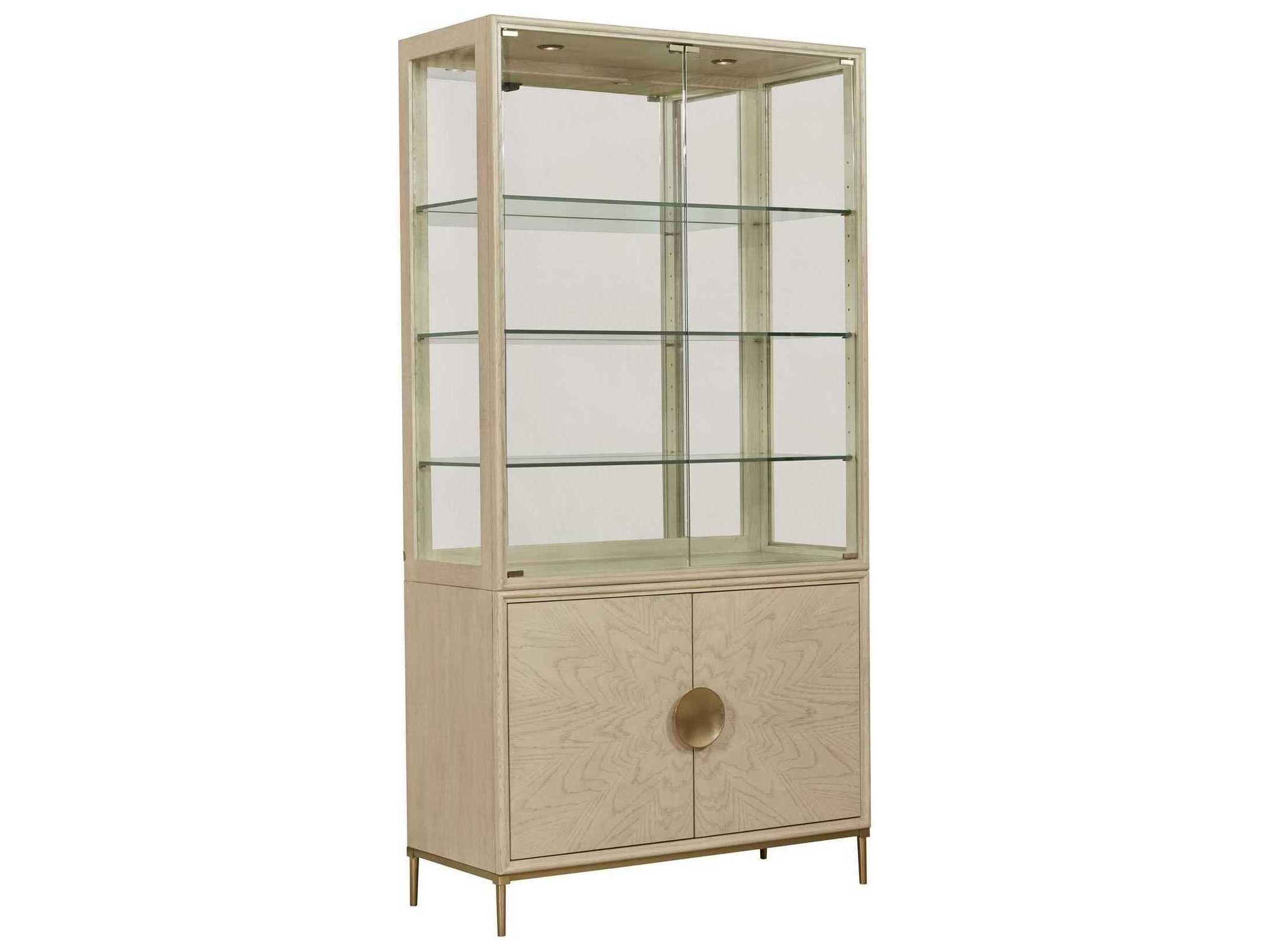 American Drew Lenox Baltic Hardwood Alabaster Display Cabinet