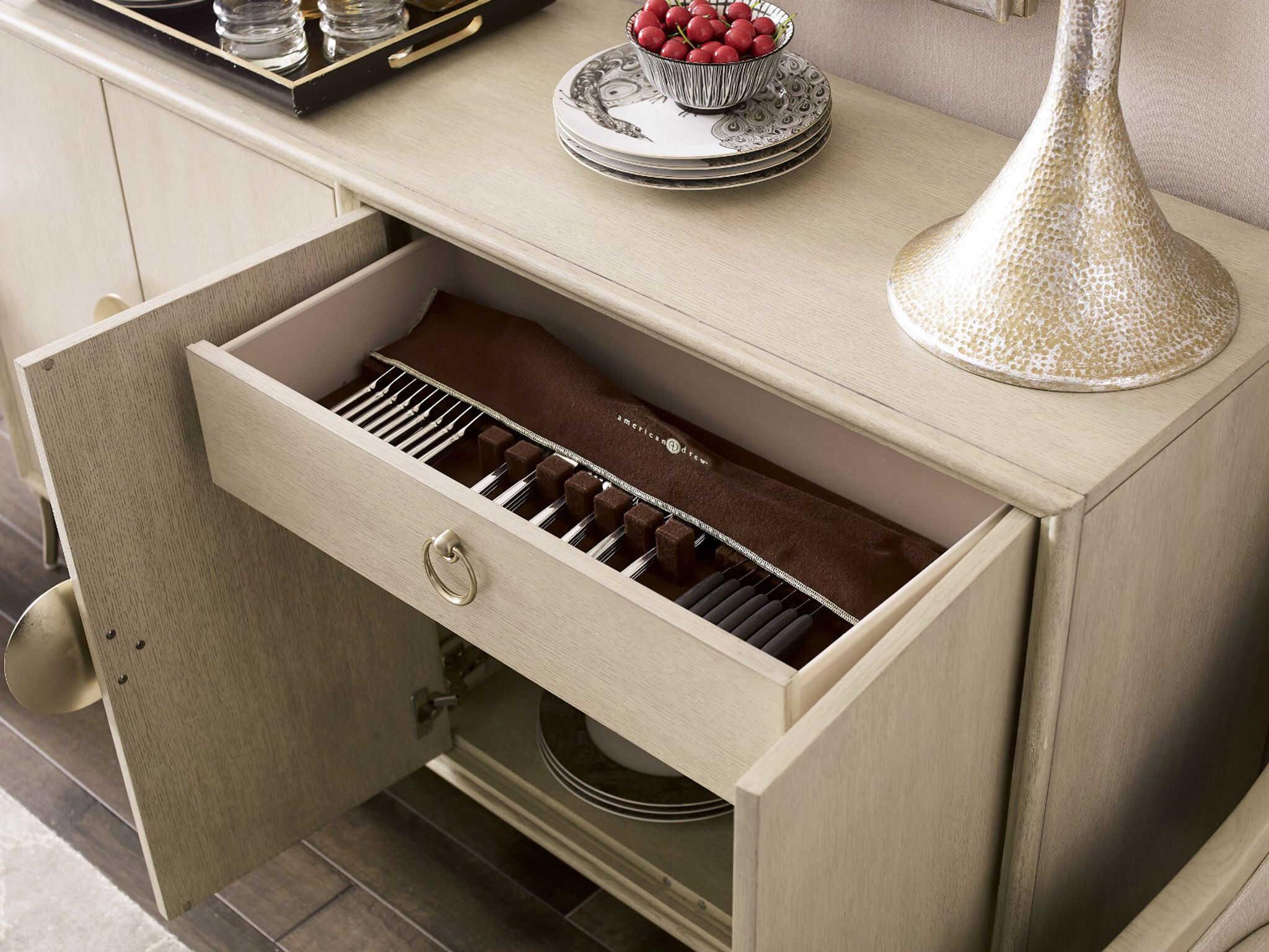 American Drew Lenox Laguna 64" Hardwood Alabaster Sideboard