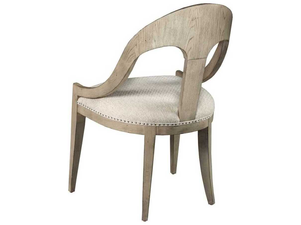 American Drew West Fork Newport Elm Wood Brown Upholstered Armless Dining Chair