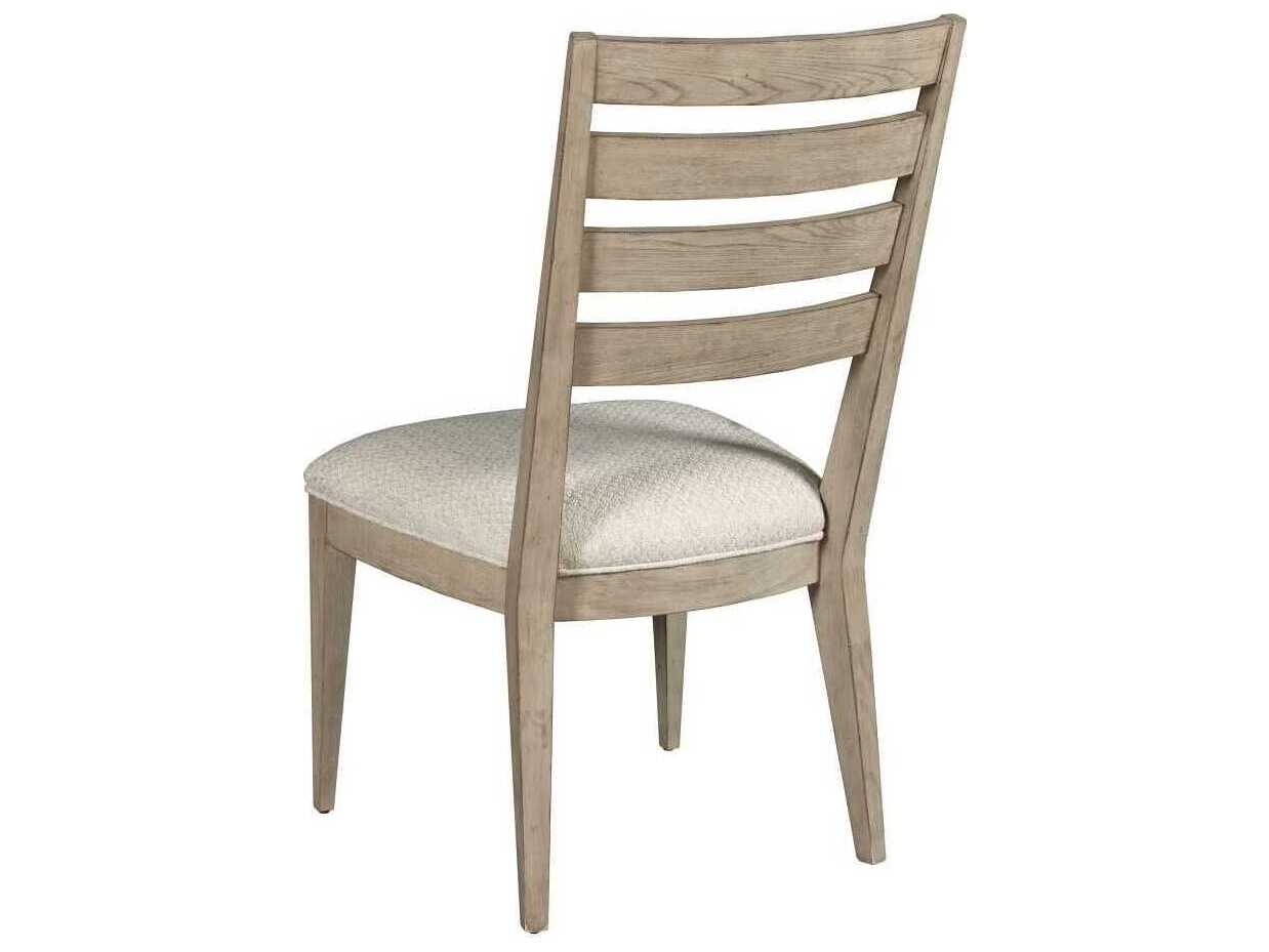 American Drew West Fork Brinkley Elm Wood Brown Upholstered Armless Dining Chair