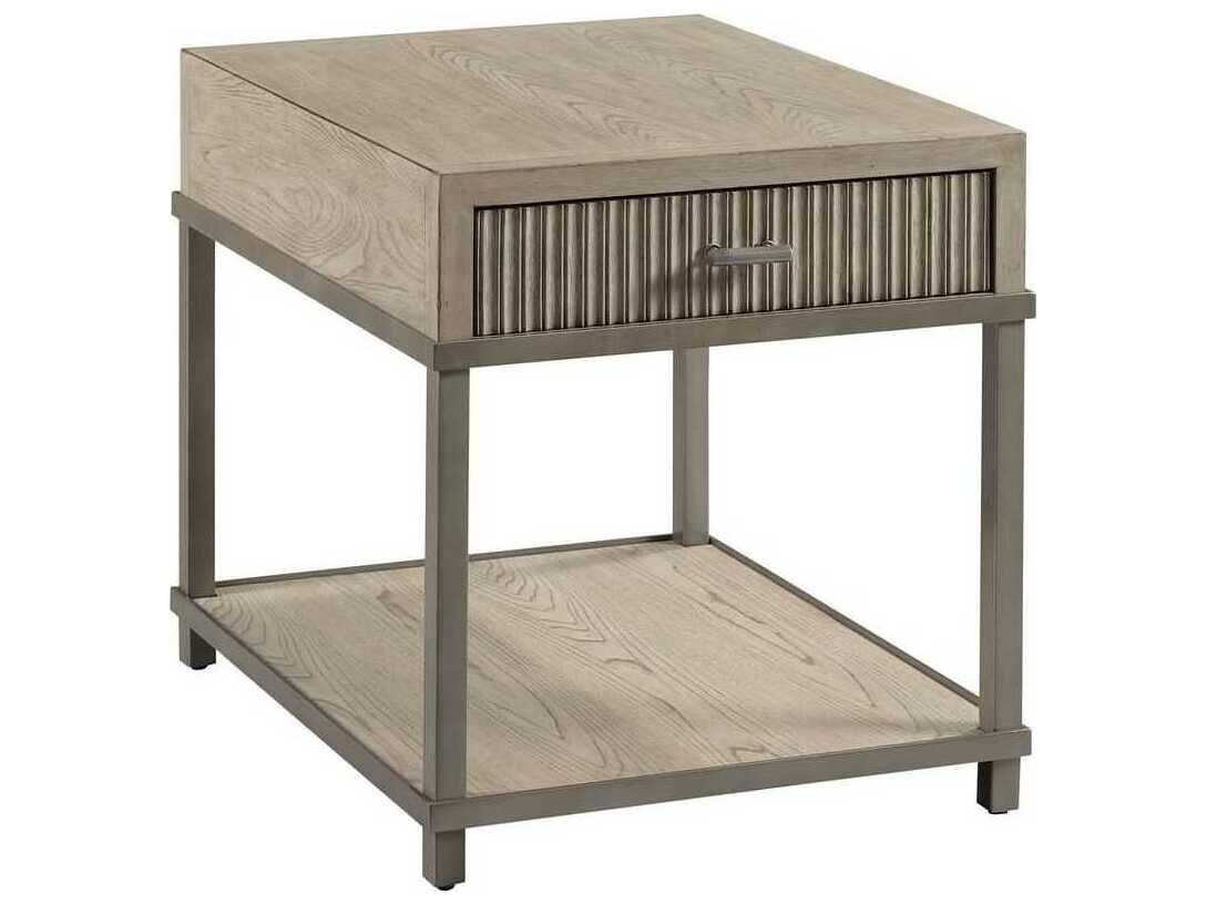 American Drew West Fork Bailey Rectangular Wood Aged Taupe End Table