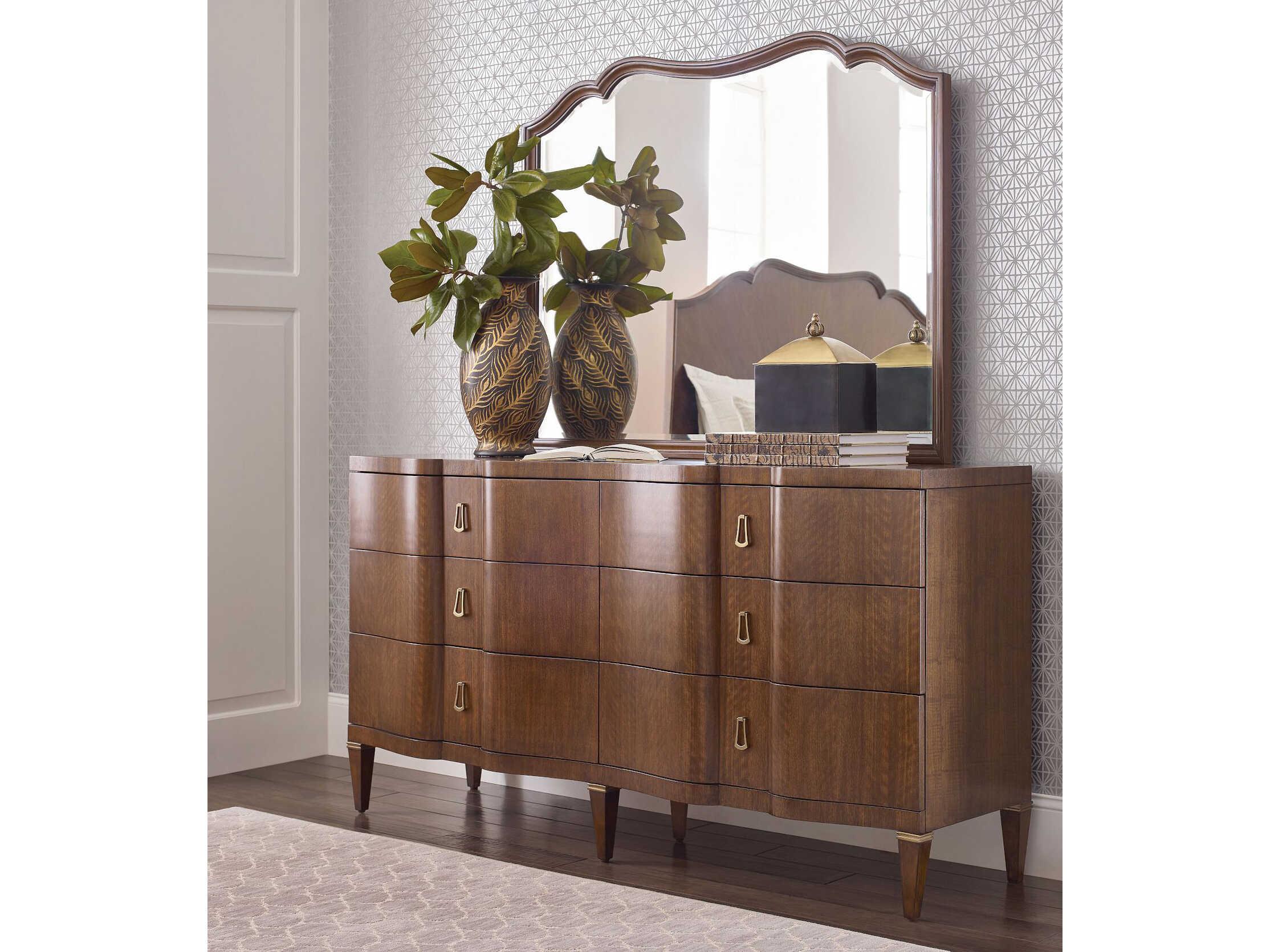 American Drew Vantage Littleton 6-Drawers Brown Hardwood Double Dresser