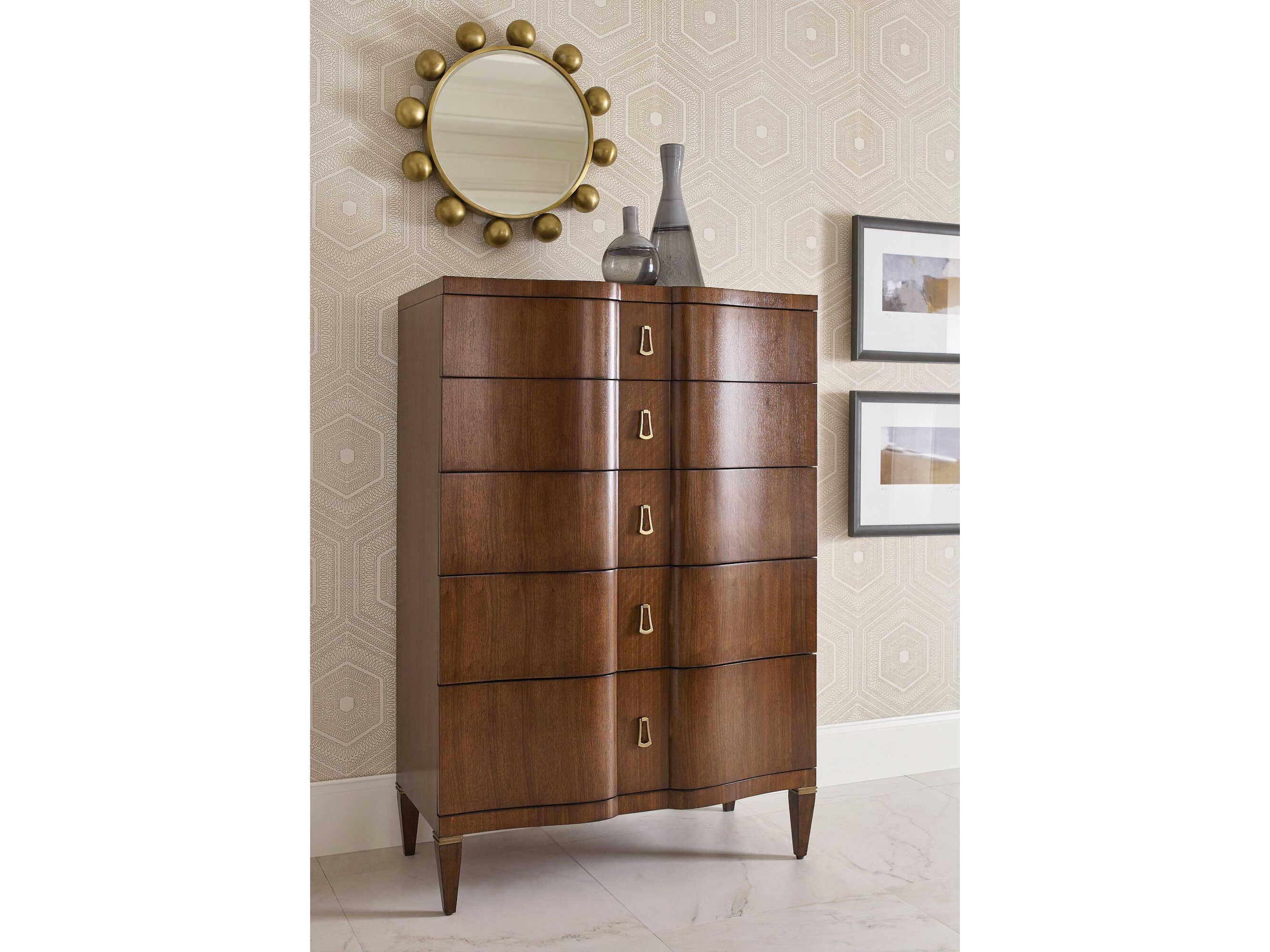 American Drew Vantage Stafford Amaretto Brown Hardwood Accent Chest