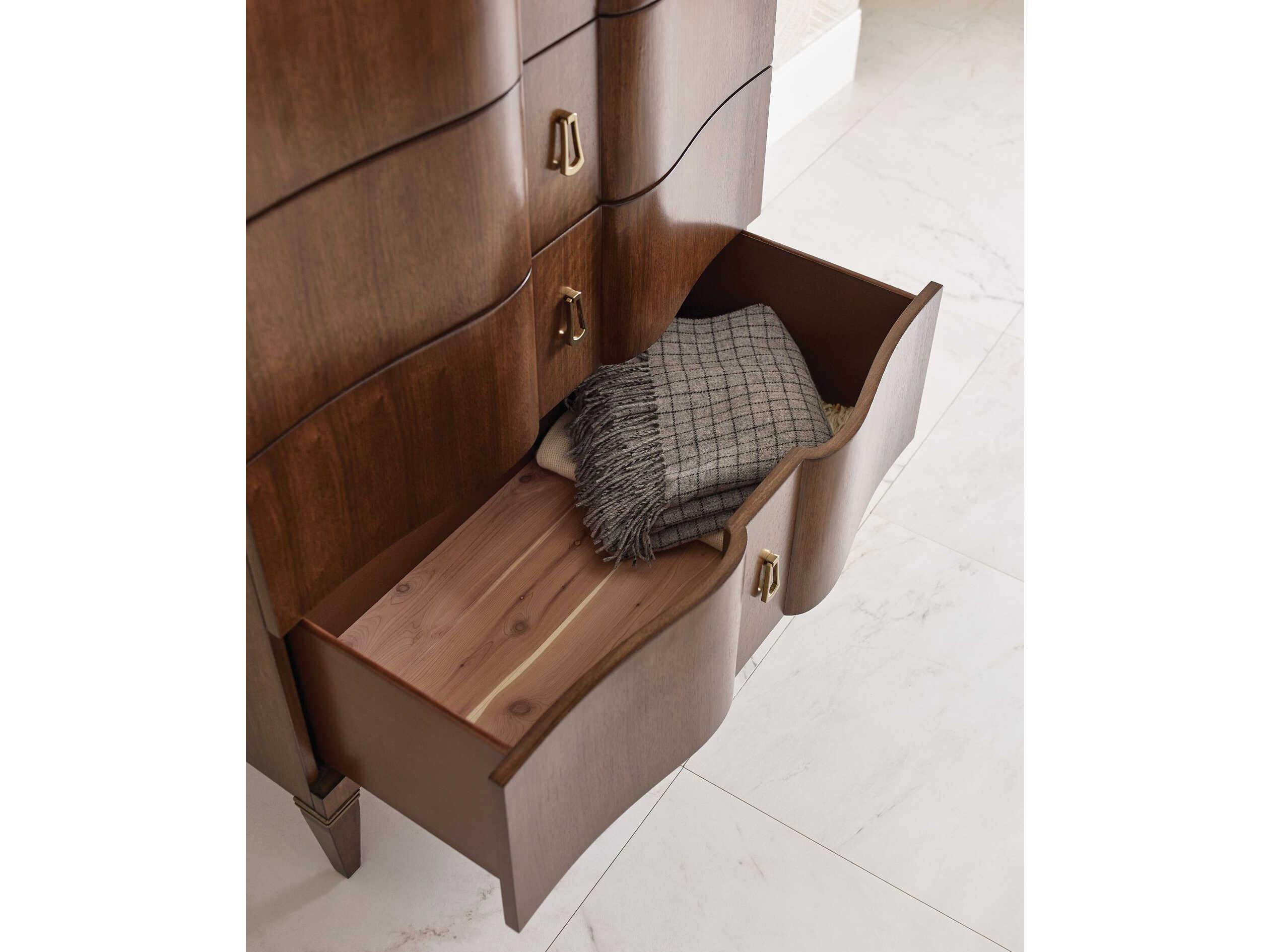 American Drew Vantage Stafford Amaretto Brown Hardwood Accent Chest