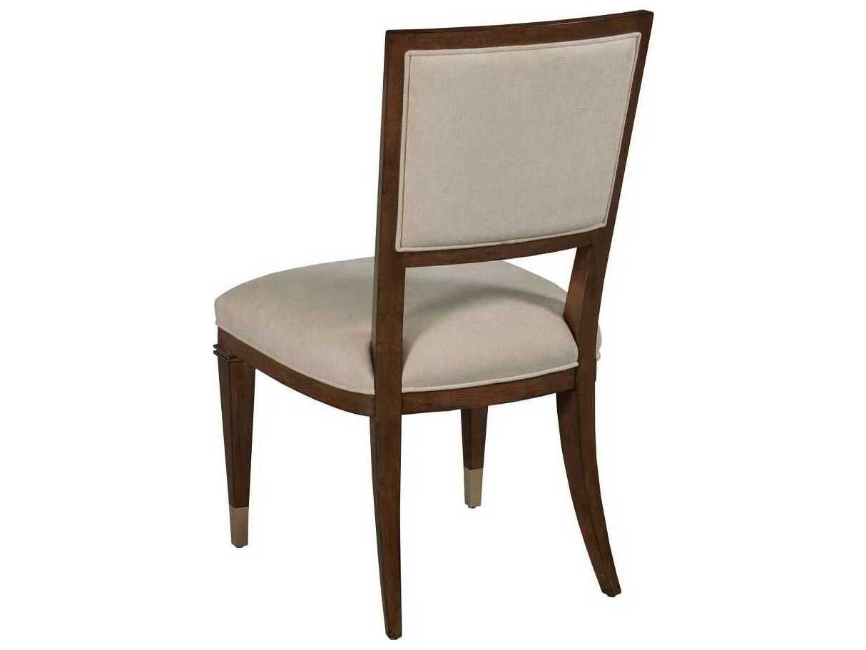 American Drew Vantage Bartlett Hardwood Brown Upholstered Armless Dining Chair