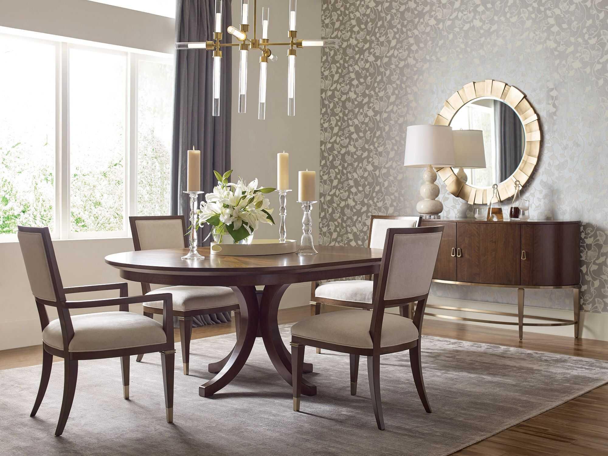 American Drew Vantage Bartlett Hardwood Brown Upholstered Armless Dining Chair